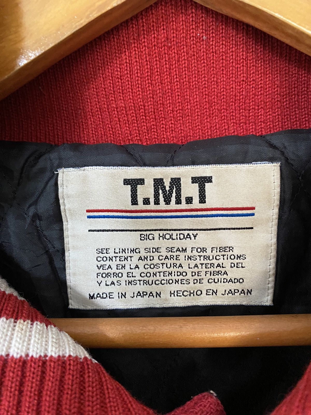 TMT 2000s TMT Big Holiday Red Indian leather varsity Jacket Size US M / EU 48-50 / 2 - 19 Thumbnail