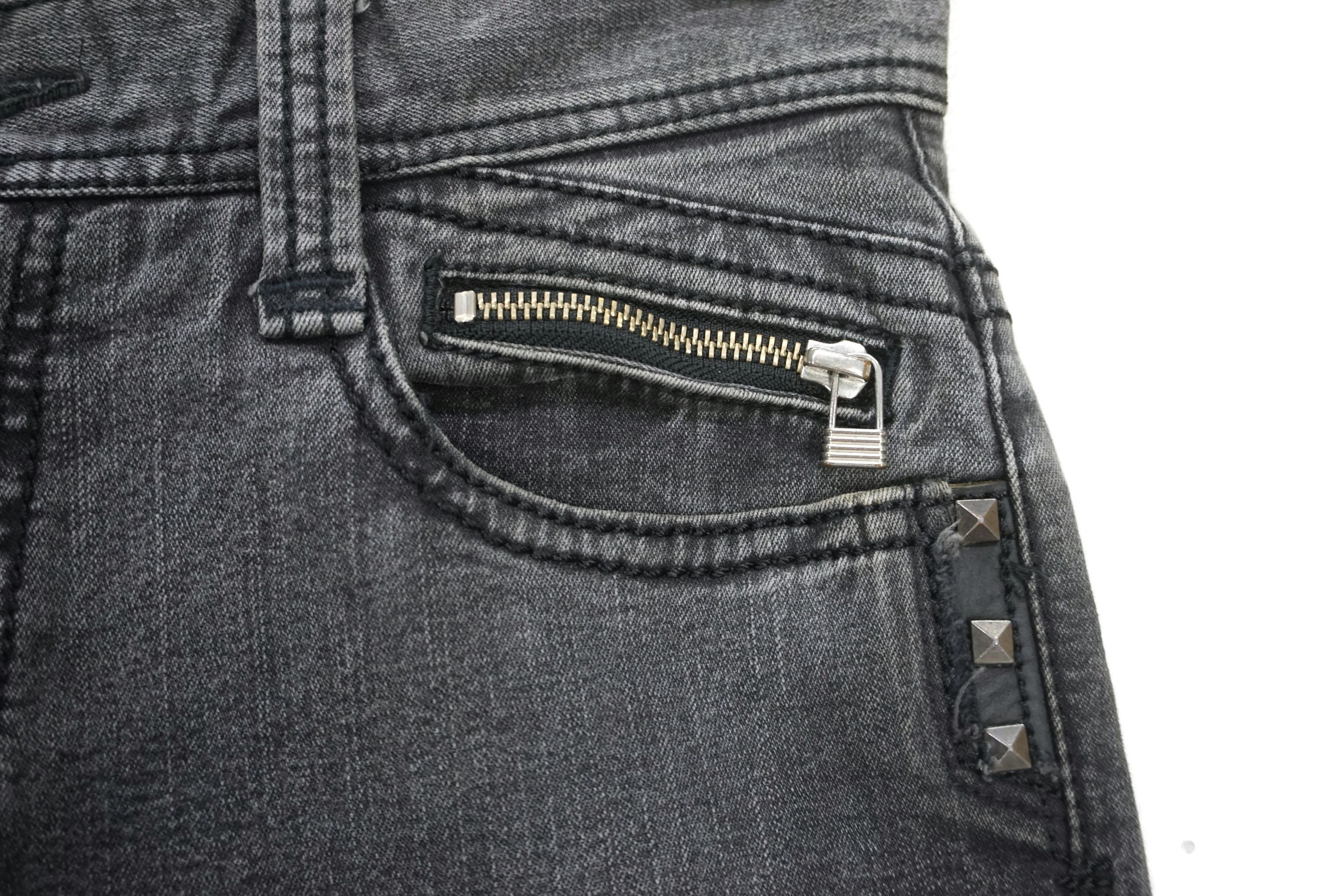 Japanese Brand Black Pia Jeans Size W30xL34.5 Made in Japan Studded Denim Size US 30 / EU 46 - 4 Thumbnail