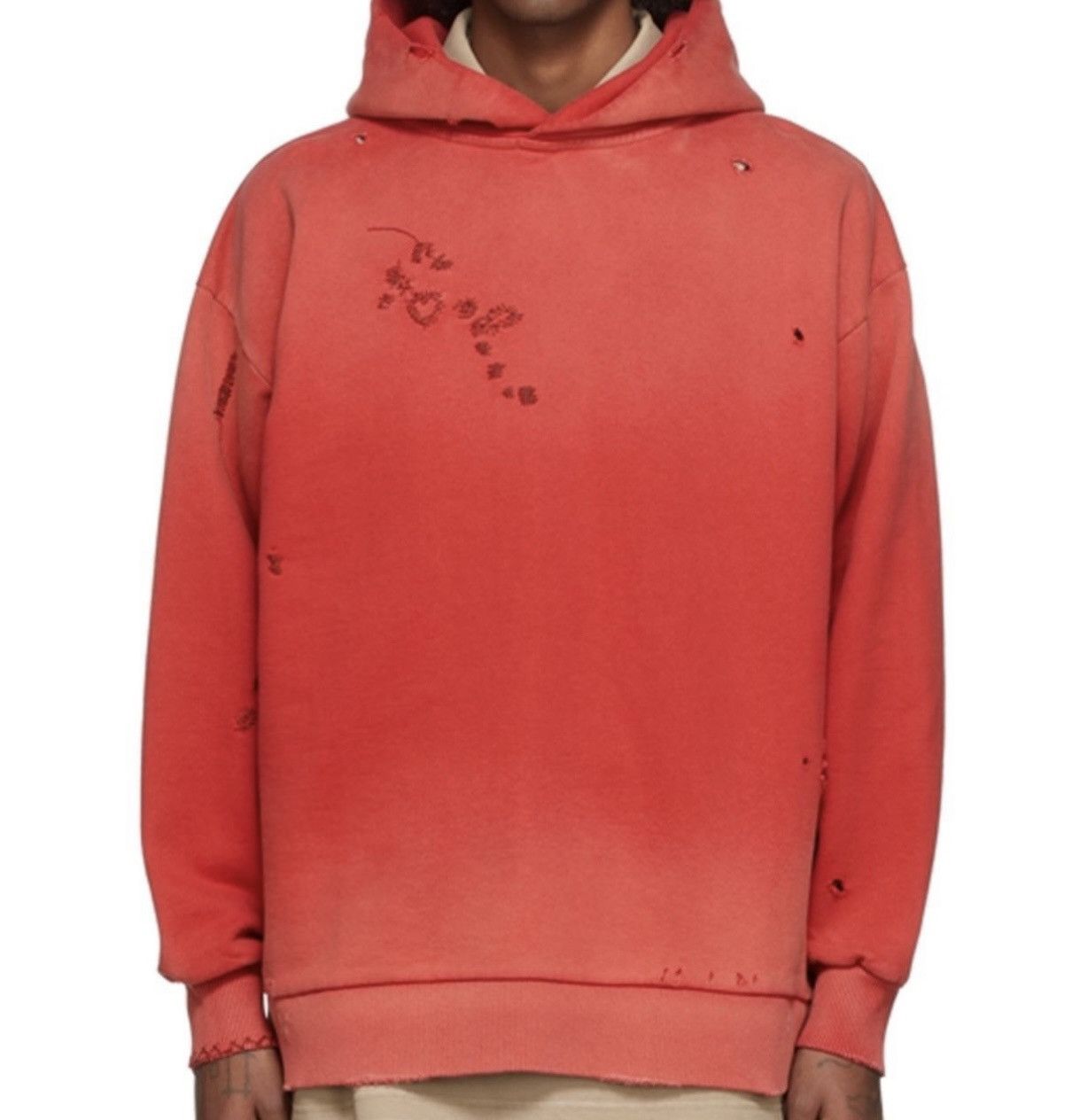 Acne Studios Red Acne studios distressed hoodie Size US M / EU 48-50 / 2 - 1 Thumbnail