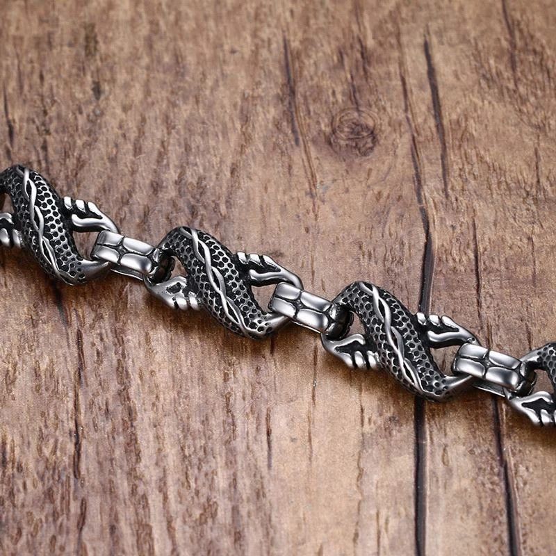 Jewelry × Vintage Ethnic Wind Dragon Bracelet 21cm Size ONE SIZE - 4 Thumbnail