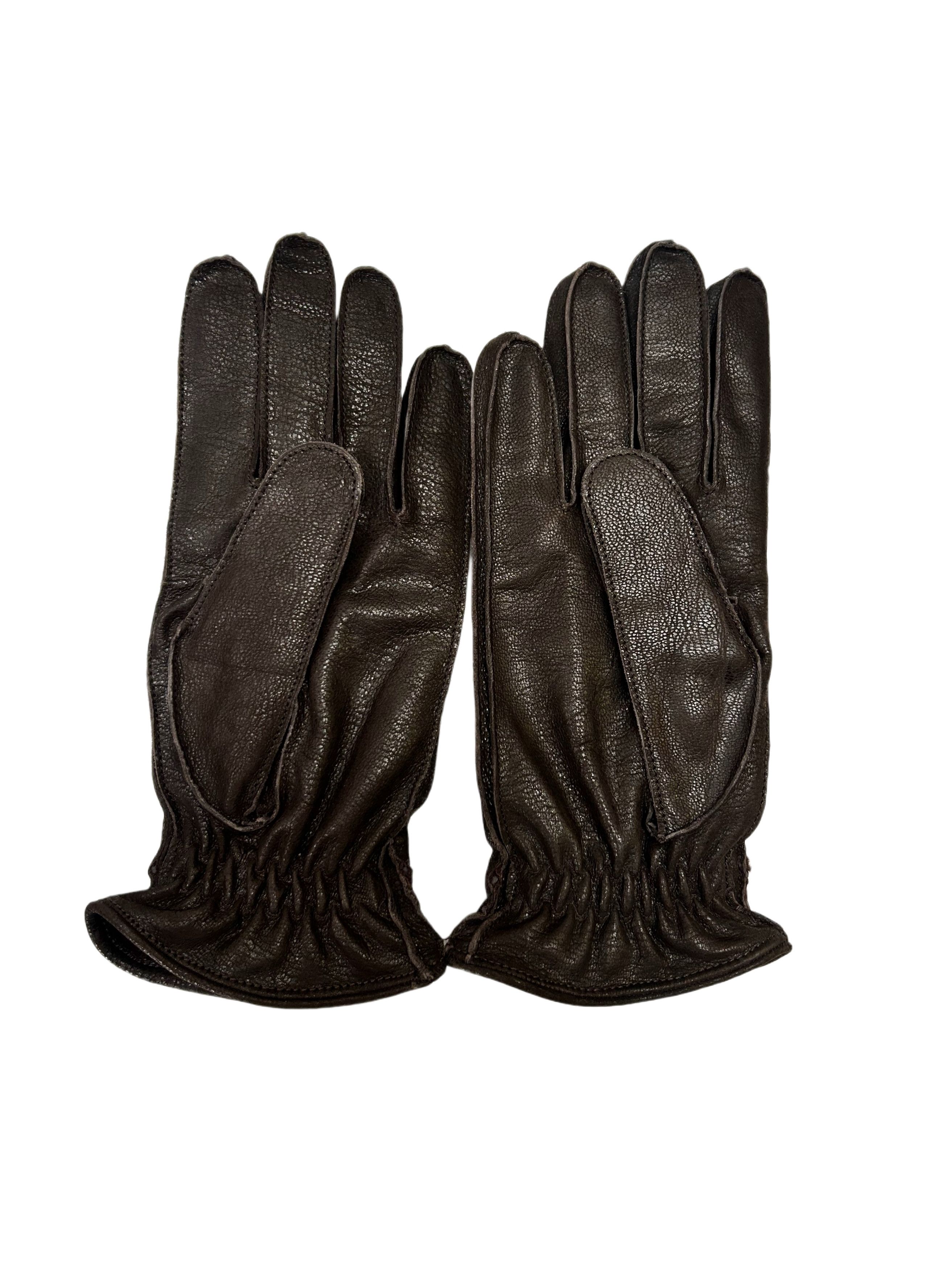 Prada Prada Black Lined Leather GlovesWithElasticToggle FastSIZE10 Size ONE SIZE - 2 Thumbnail