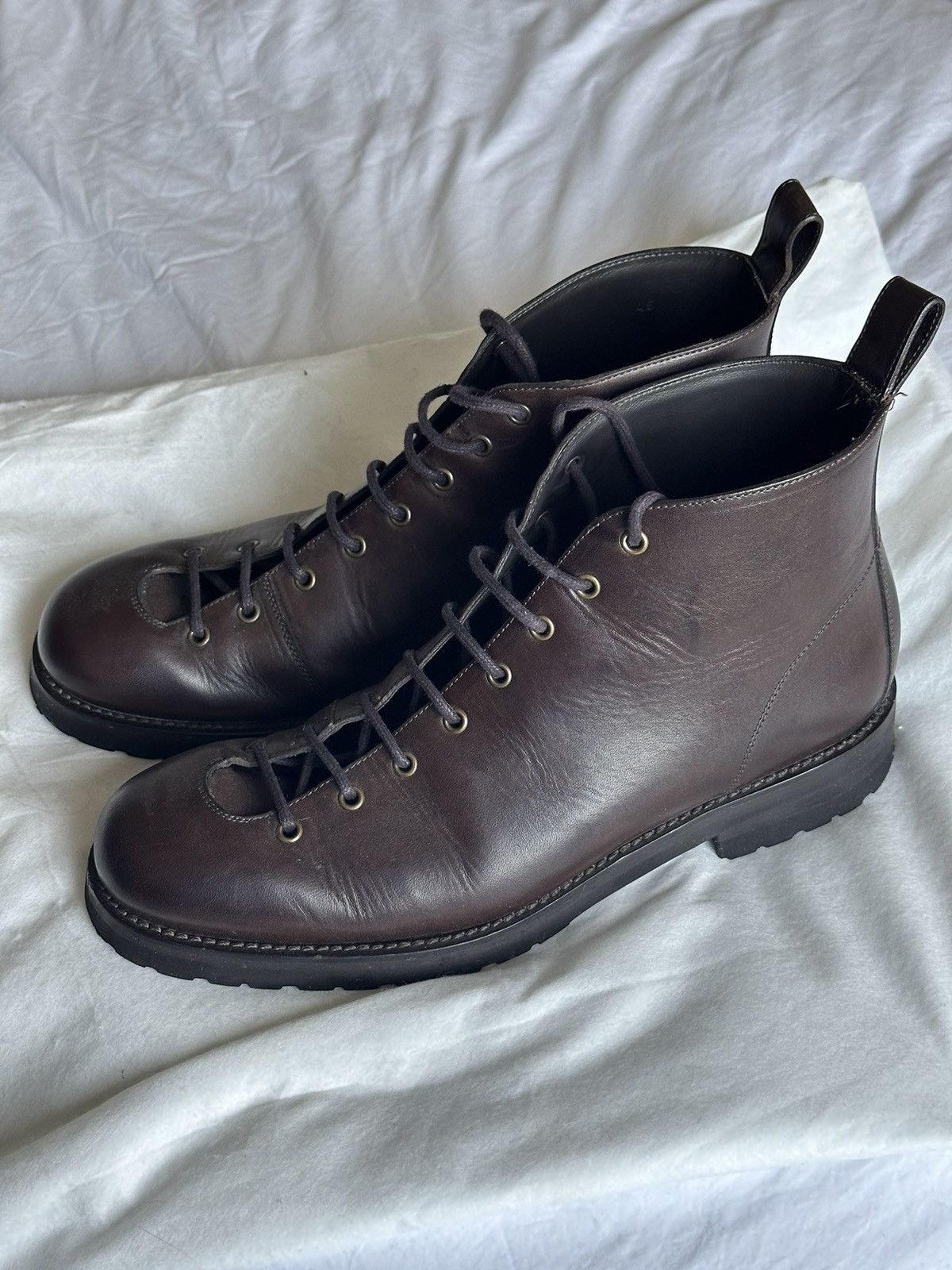 Bode Hampshire Boot The Flat Head FN-FB-004 Horsehide Logger Boots - Black  main image 3