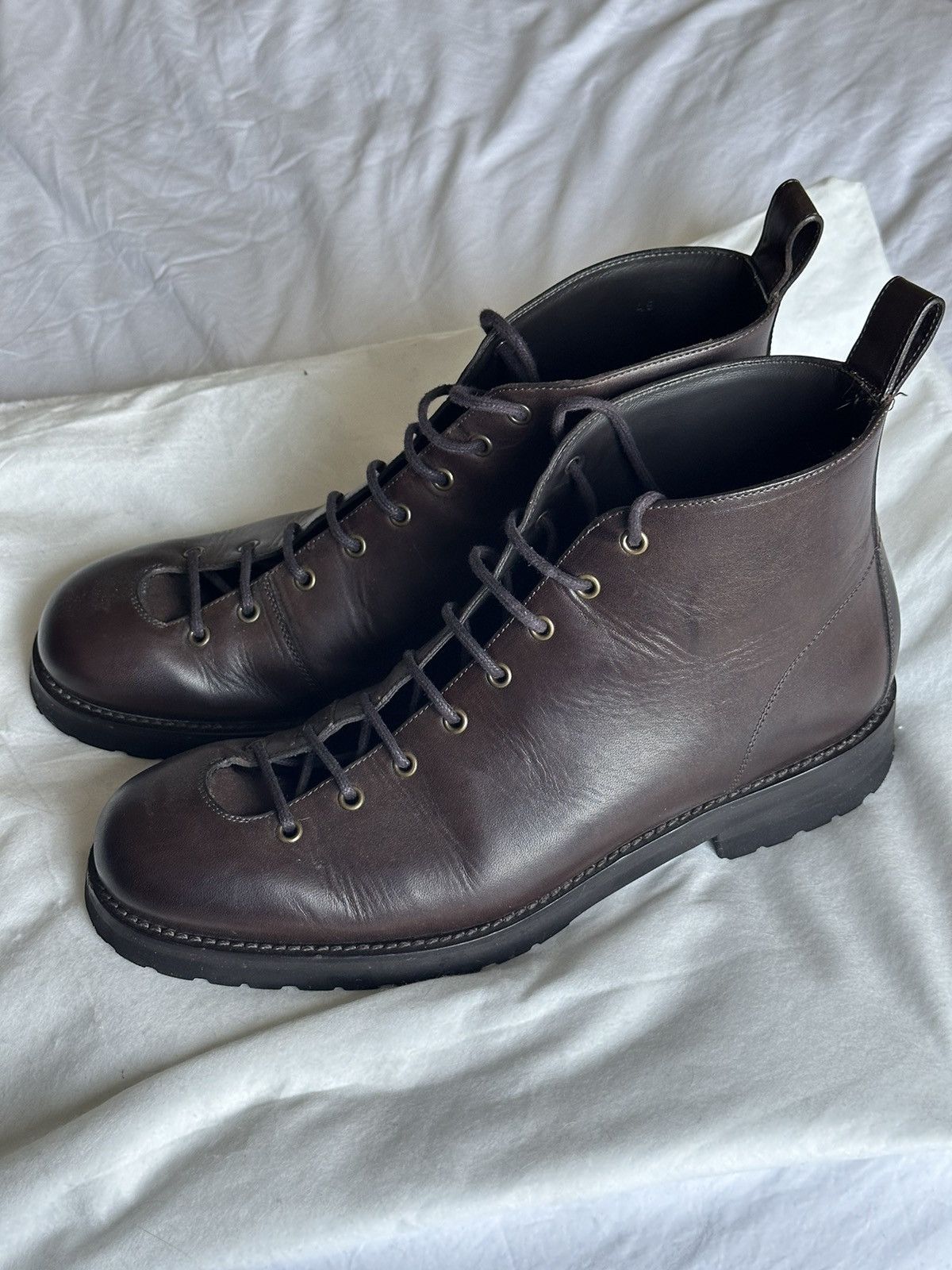 Pre-owned Bode Brown Hampshire Boots Size 45
