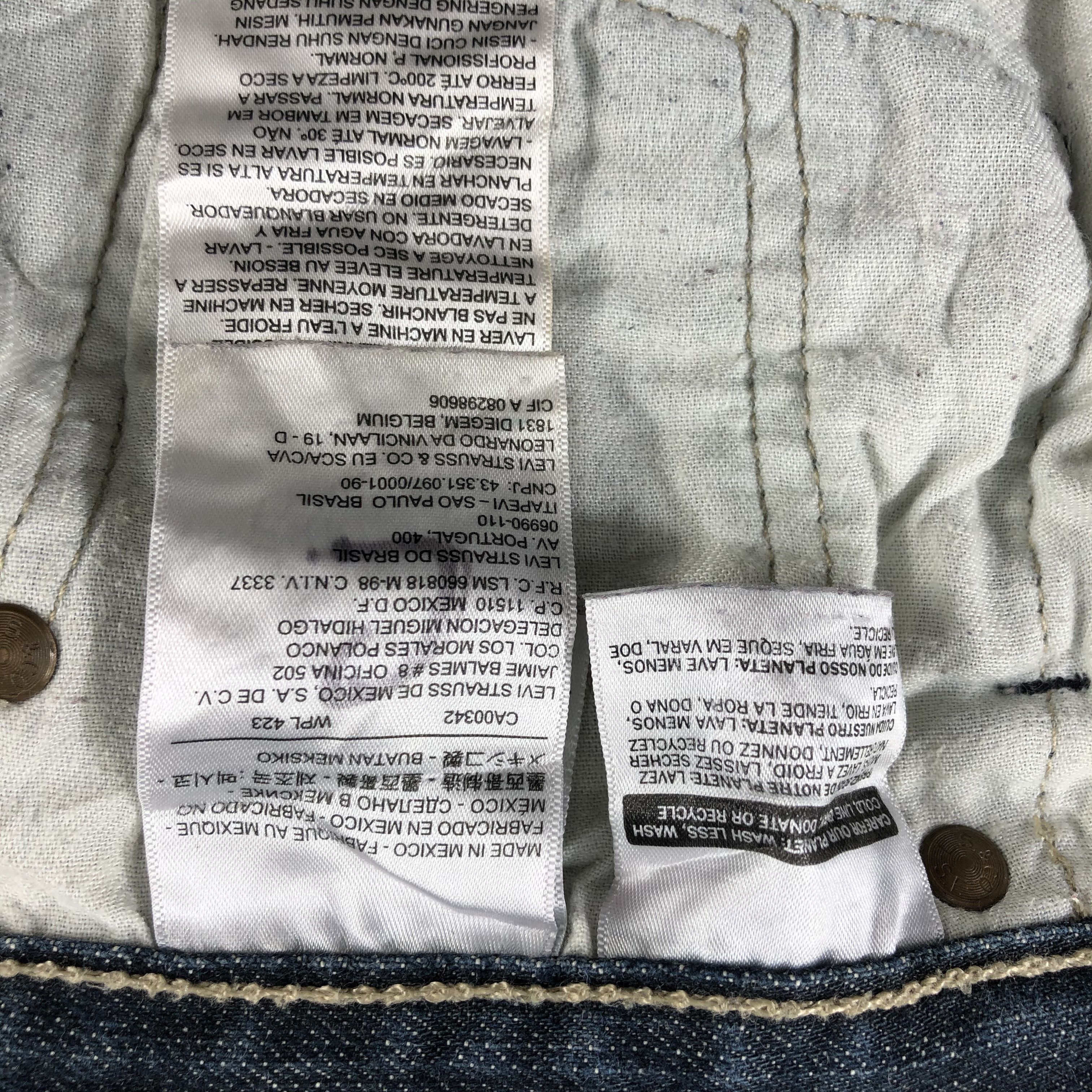 Levi's Vintage Faded Black Levis 501 Jeans-J2646 Size US 33 - 12 Thumbnail