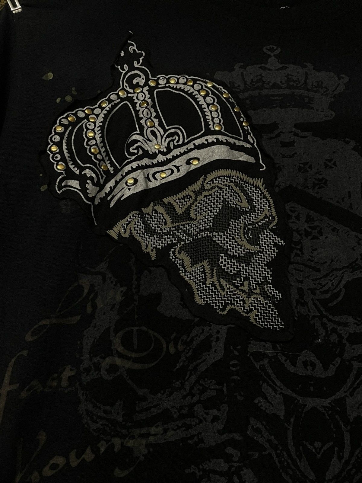 Affliction Vintage Japan Designer Xpress Skull Big Head Faded Tee Size US XXL / EU 58 / 5 - 6 Thumbnail