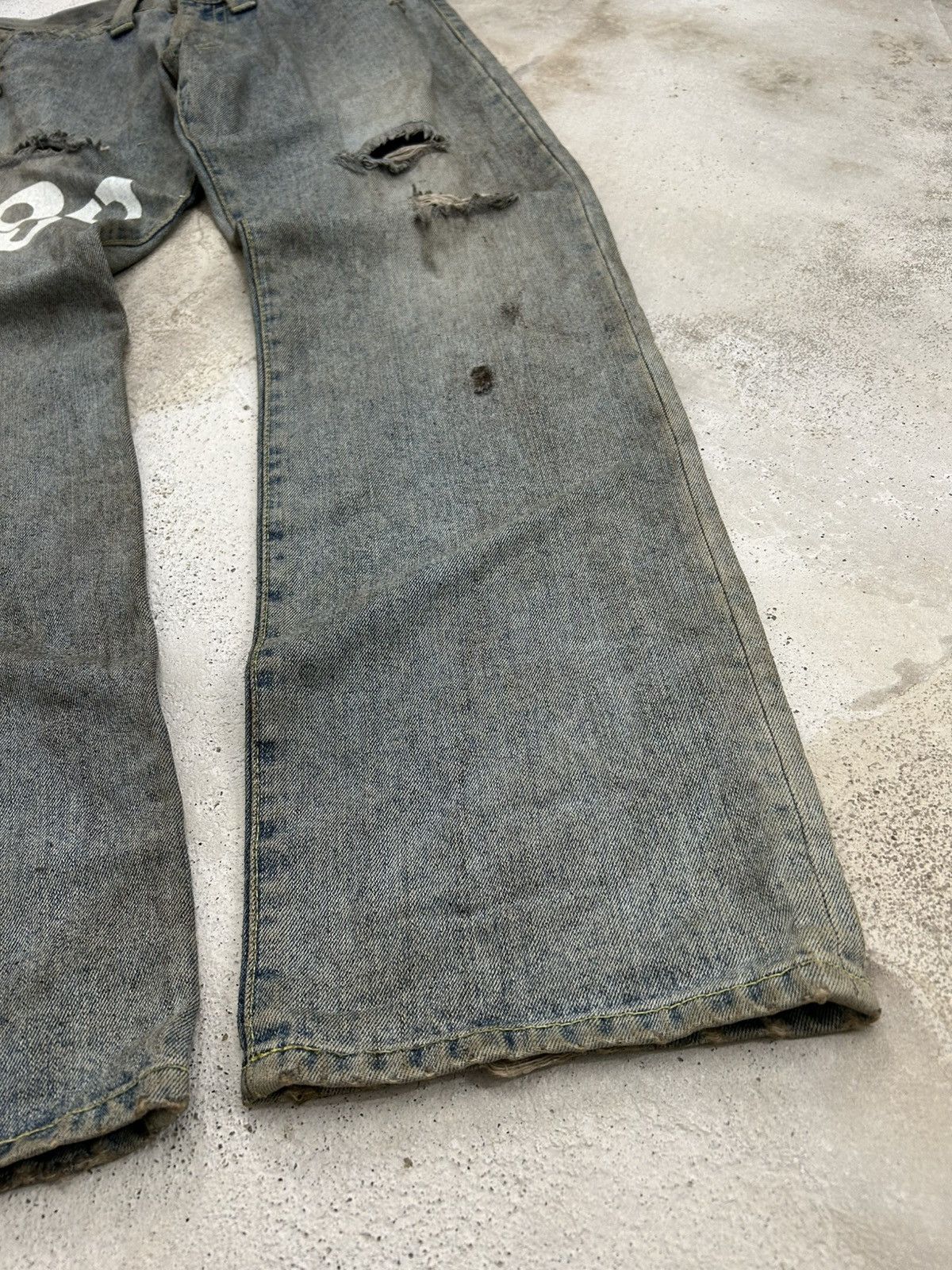 GOSTAR DE FUGA Co and Lu Japan Unisex Dirty Mud Washed Distressed Worn Size US 28 / EU 44 - 4 Thumbnail