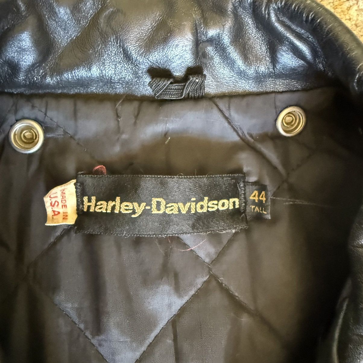 Harley Davidson Final Drop - 1970’s Harley Davidson Leather Jacket Size US M / EU 48-50 / 2 - 3 Thumbnail