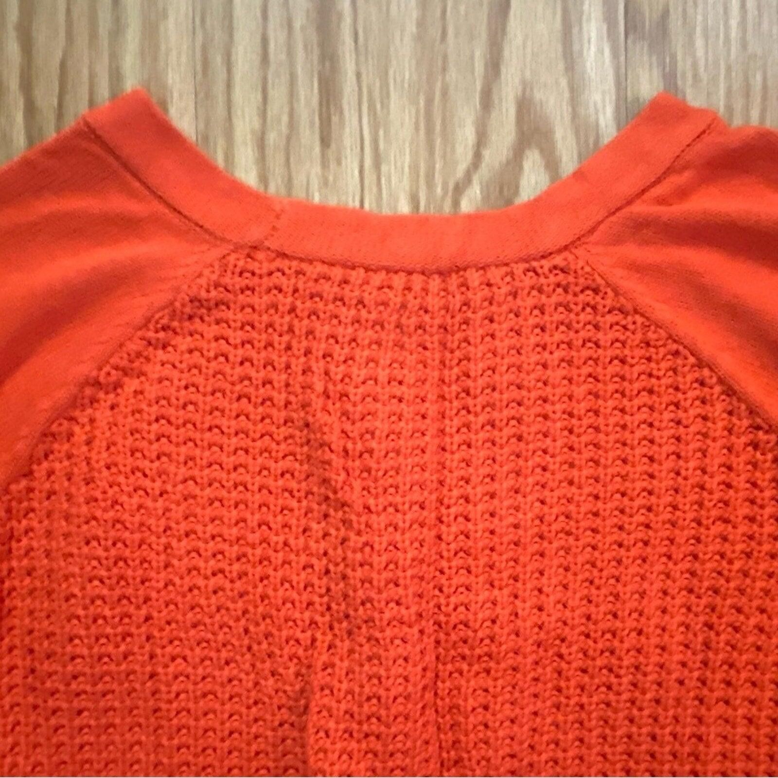 Forever 21 Forever 21 Orange Woven Knit Cotton Sweater Womens Medium Size M / US 6-8 / IT 42-44 - 9 Thumbnail