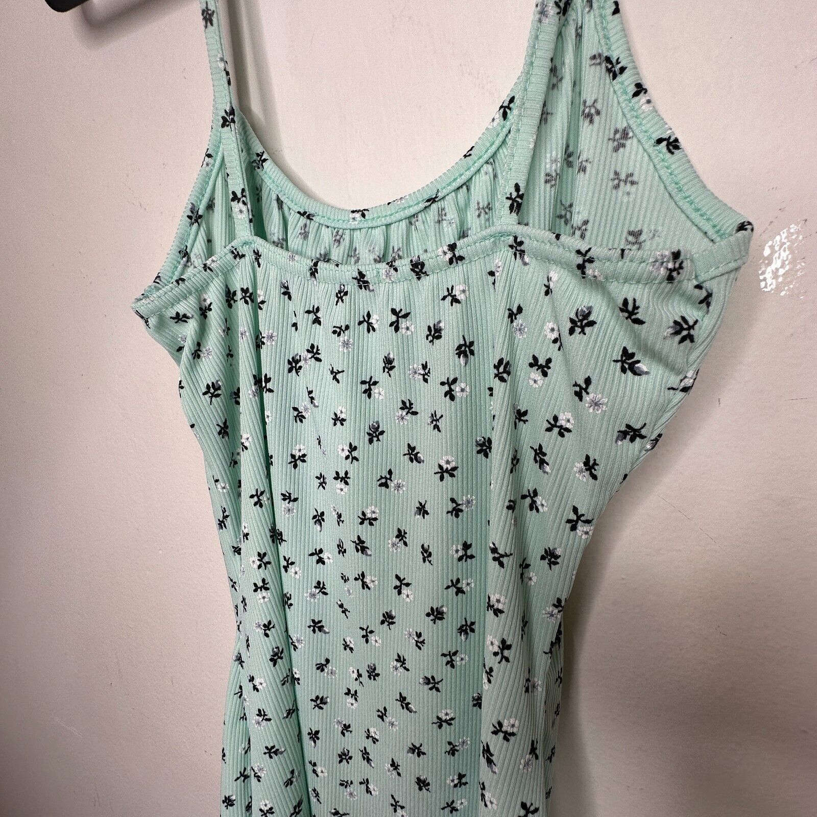 Boohoo boohoo Ditsy Mint Floral Rouched Bust Spaghetti Strap Mini 6 Size M / US 6-8 / IT 42-44 - 7 Thumbnail