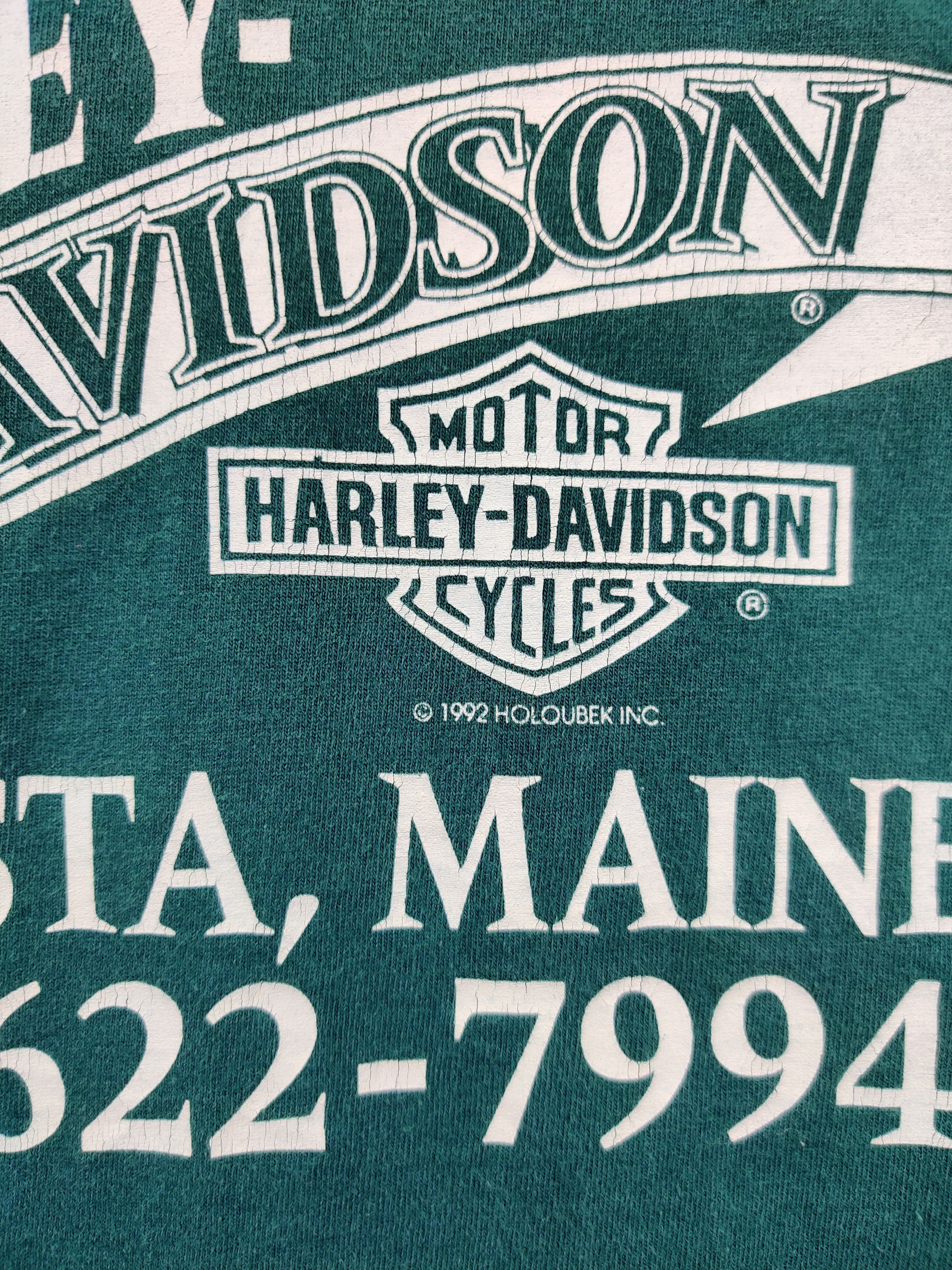 Harley Davidson Vintage 90s Harley Davidson Augusta North Country Tshirt Size US L / EU 52-54 / 3 - 7 Thumbnail