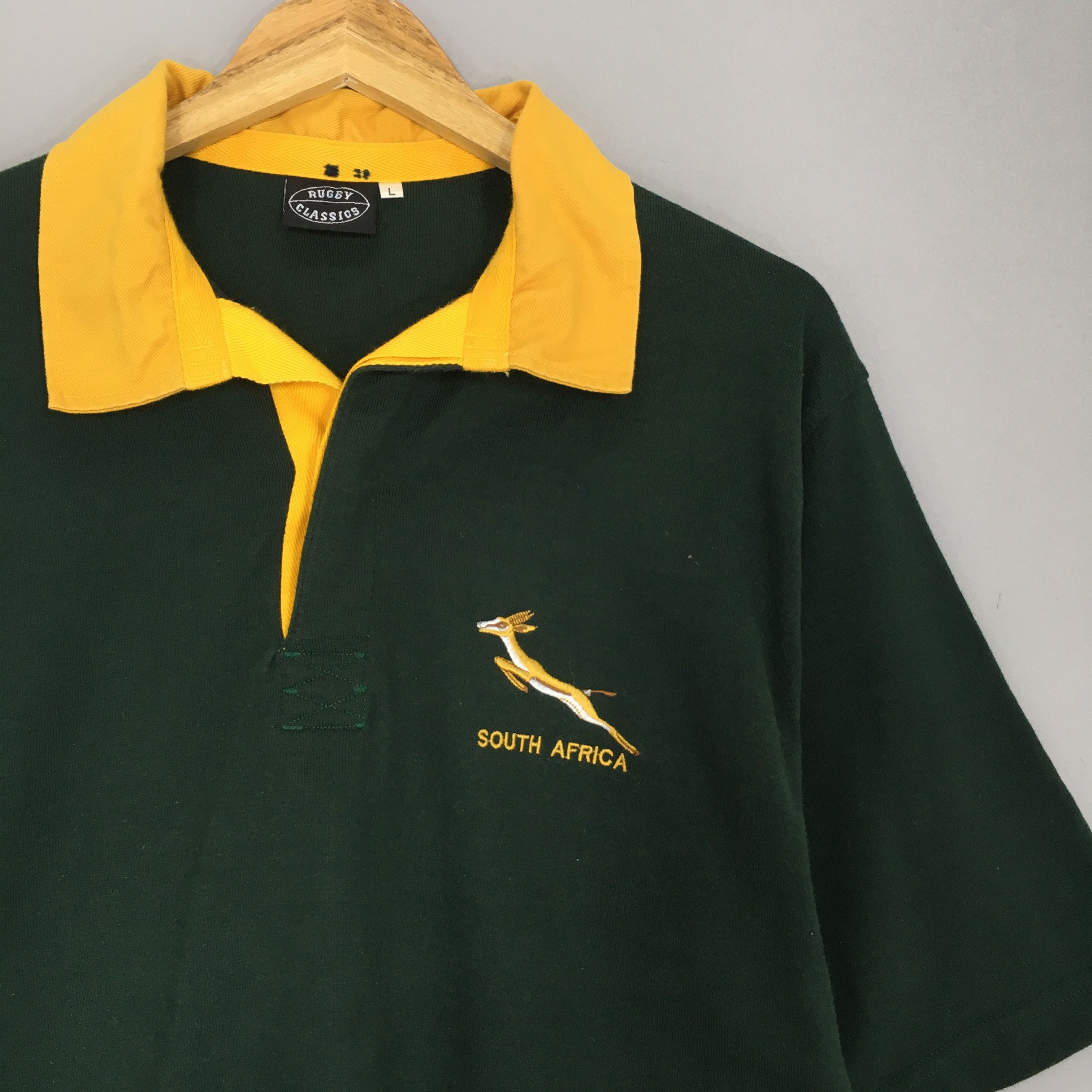 Other Vintage South Africa Rugby Green Polo Rugby Shirt Large Size US L / EU 52-54 / 3 - 2 Thumbnail