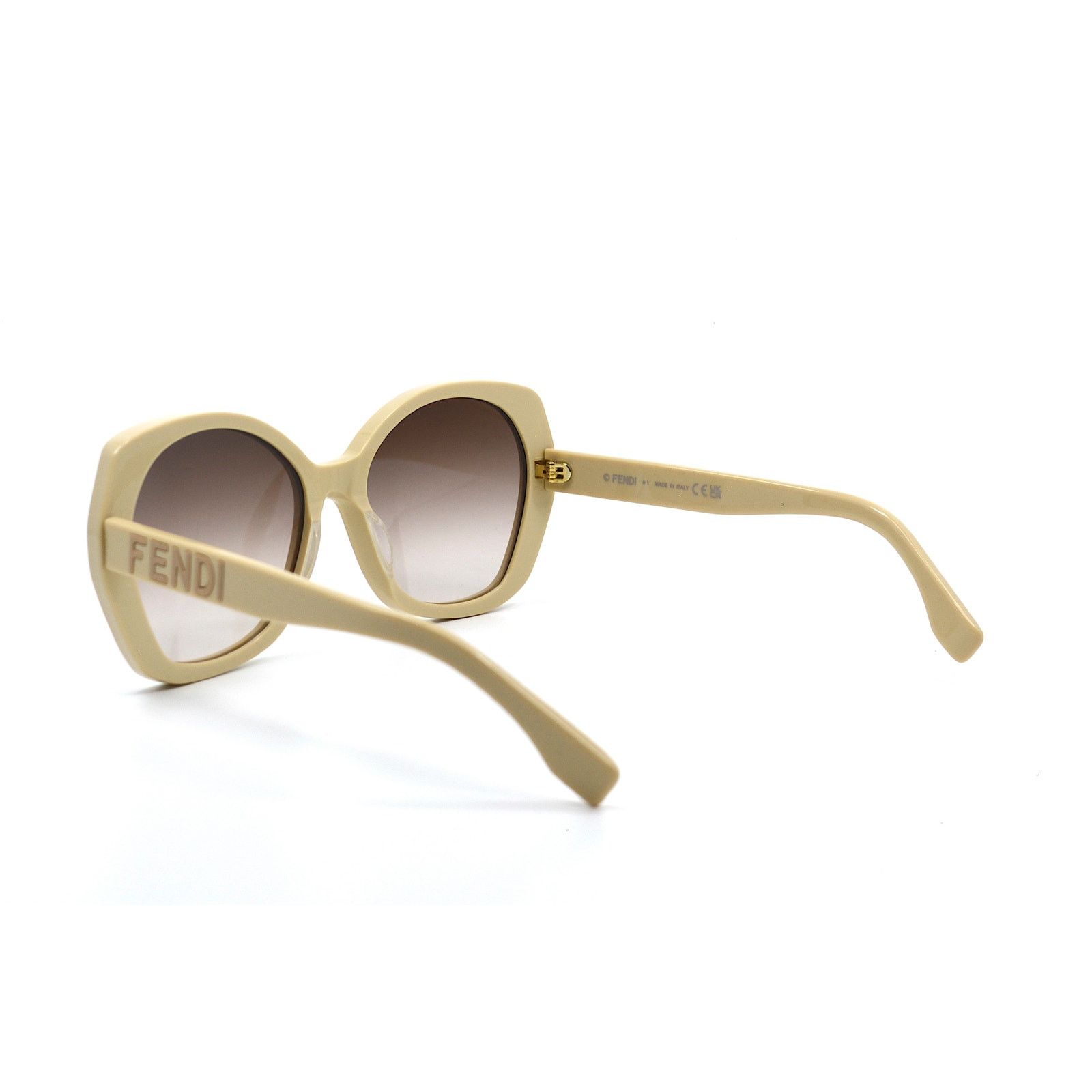Fendi NEW FENDI FE40112I 57F SHINY BEIGE BROWN GRADIENT SUNGLASSES Size ONE SIZE - 6 Thumbnail