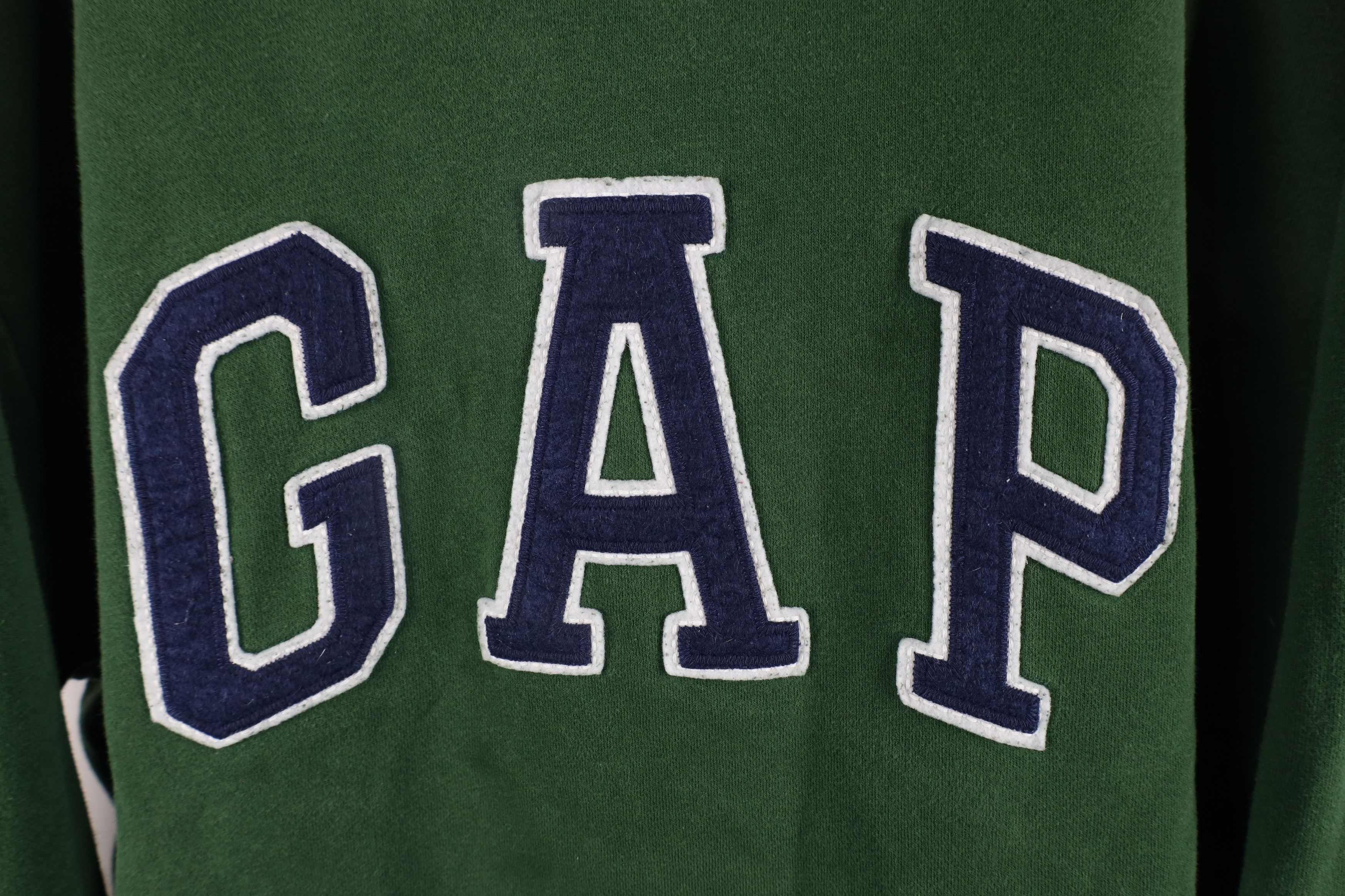Gap × Vintage Vintage Gap Spell Out Block Letter Hoodie Sweatshirt Green Size US XL / EU 56 / 4 - 4 Thumbnail