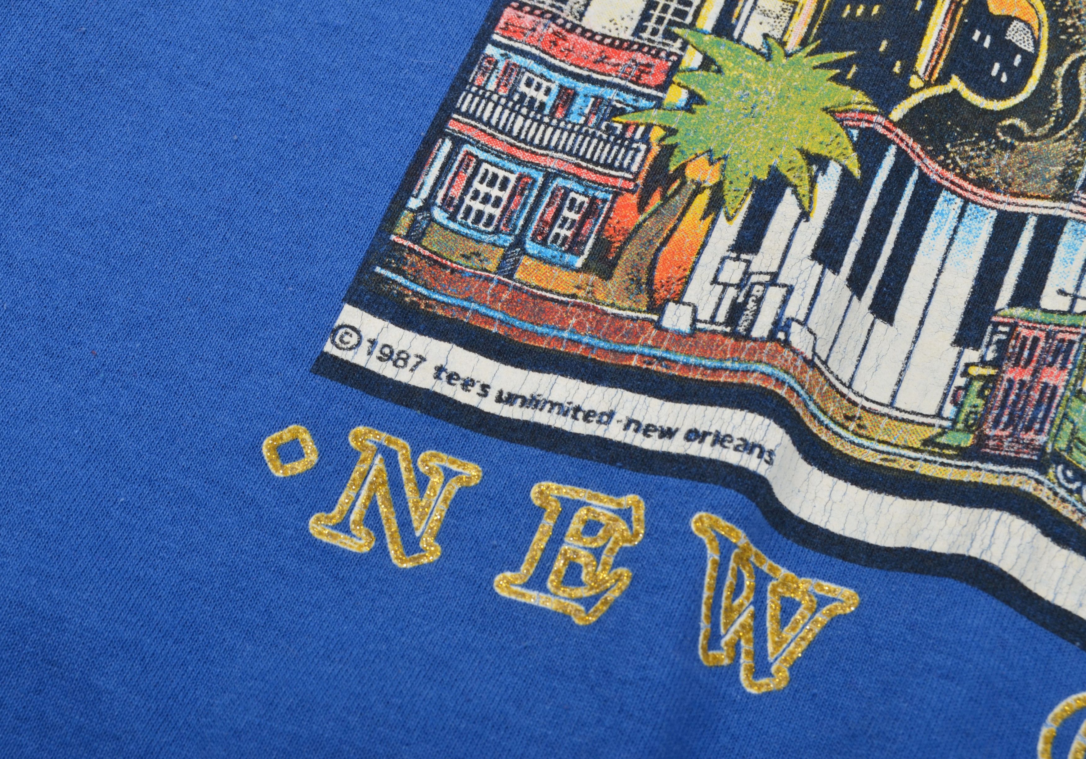 Vintage 1987 New Orleans Jazz "The City of Jazz" Graphic Tee USA Size US XL / EU 56 / 4 - 4 Thumbnail