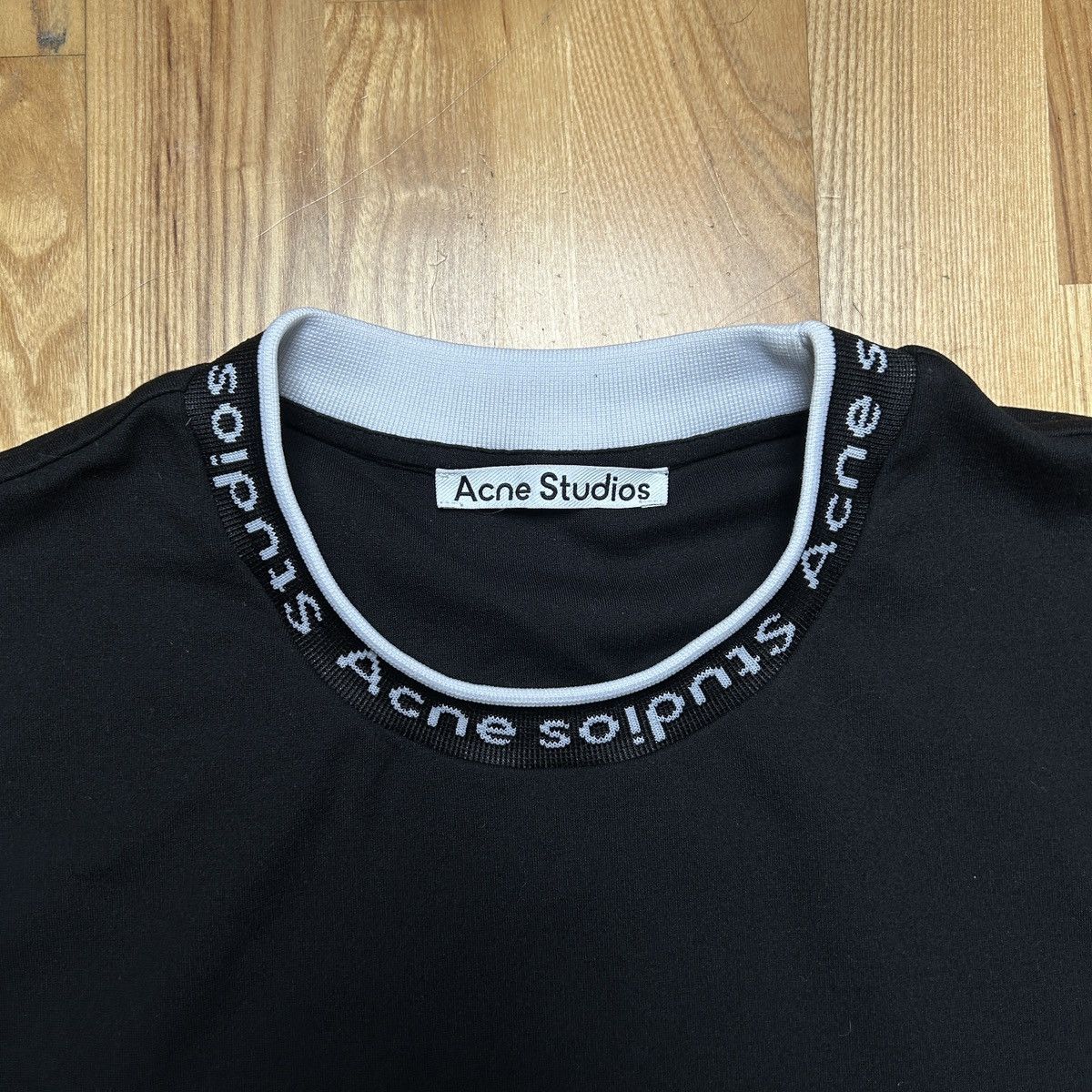 Acne Studios Acne Studios Logo rib tee black Size US M / EU 48-50 / 2 - 2 Thumbnail