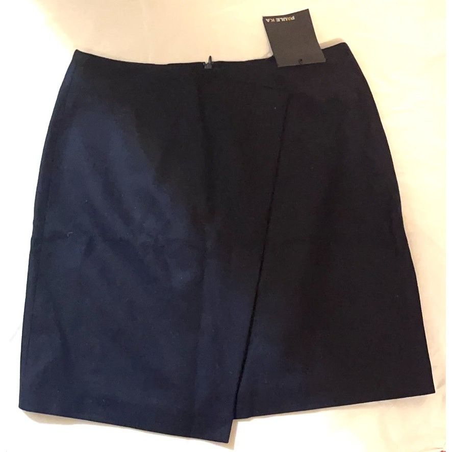 Other PAULE KA Paris Dark Blue Wool Skirt ~ M ~ "sample" ~ NEW Size 28" / US 6 / IT 42 - 6 Thumbnail