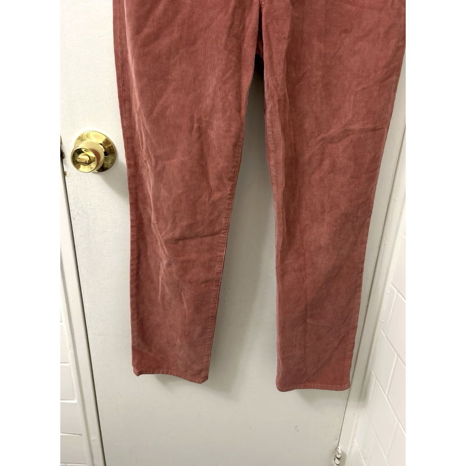 Vintage J Crew Vintage Straight Corduroy Pants Womens 29x28 Rose Pink YKK Trousers Size 29" - 3 Thumbnail