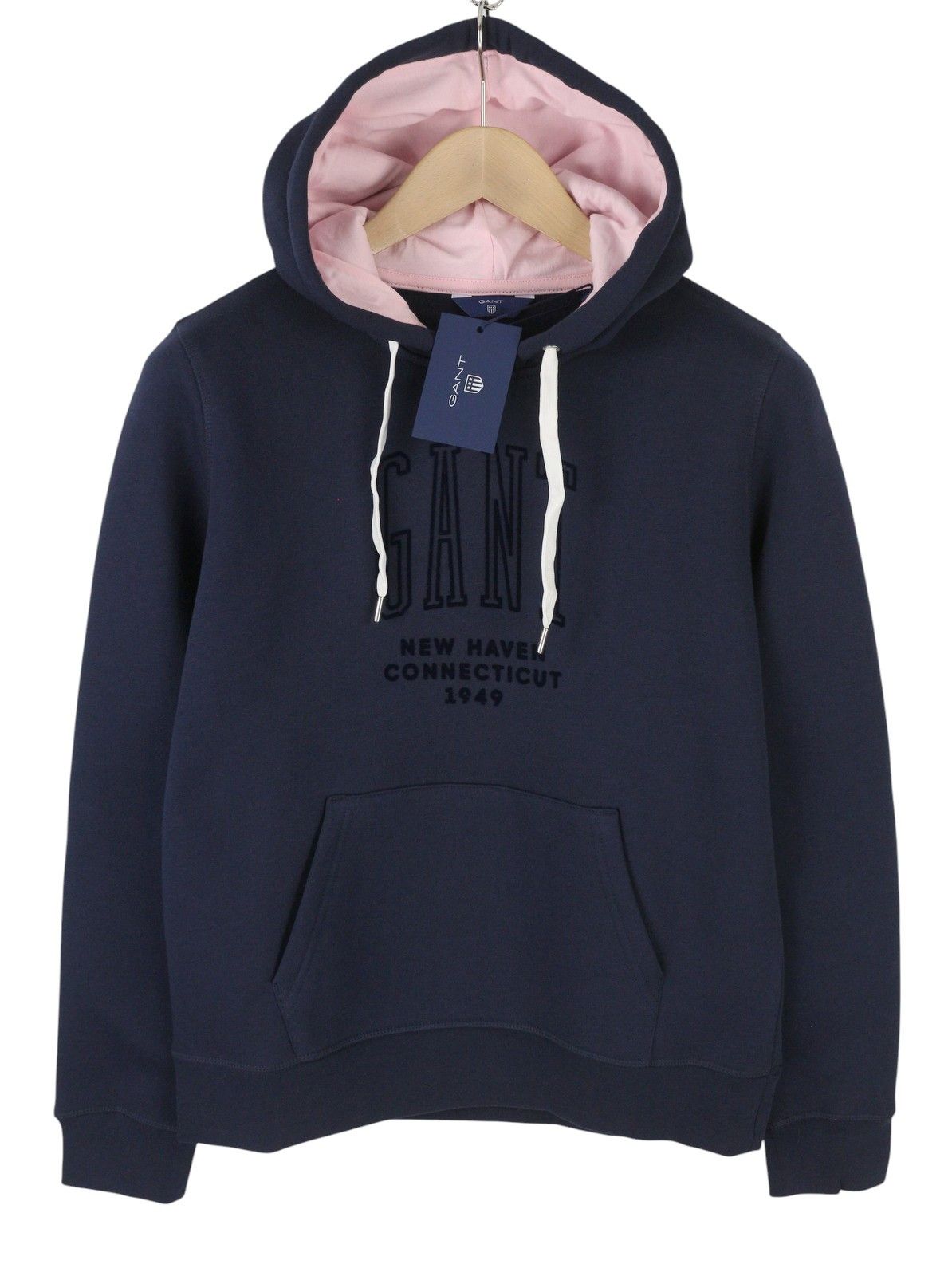 Gant NEW HAVEN M Evening Blue Logo Hoodie 87222 Size M / US 6-8 / IT 42-44 - 1 Thumbnail
