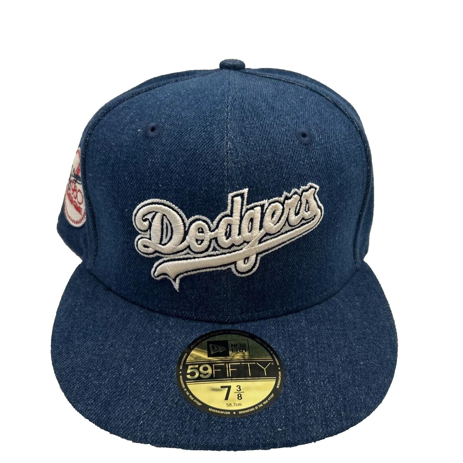 New Era Los Angeles Dodgers Denim '80 All Star New Era 7 1/2 MLB Hat Size ONE SIZE - 3 Thumbnail