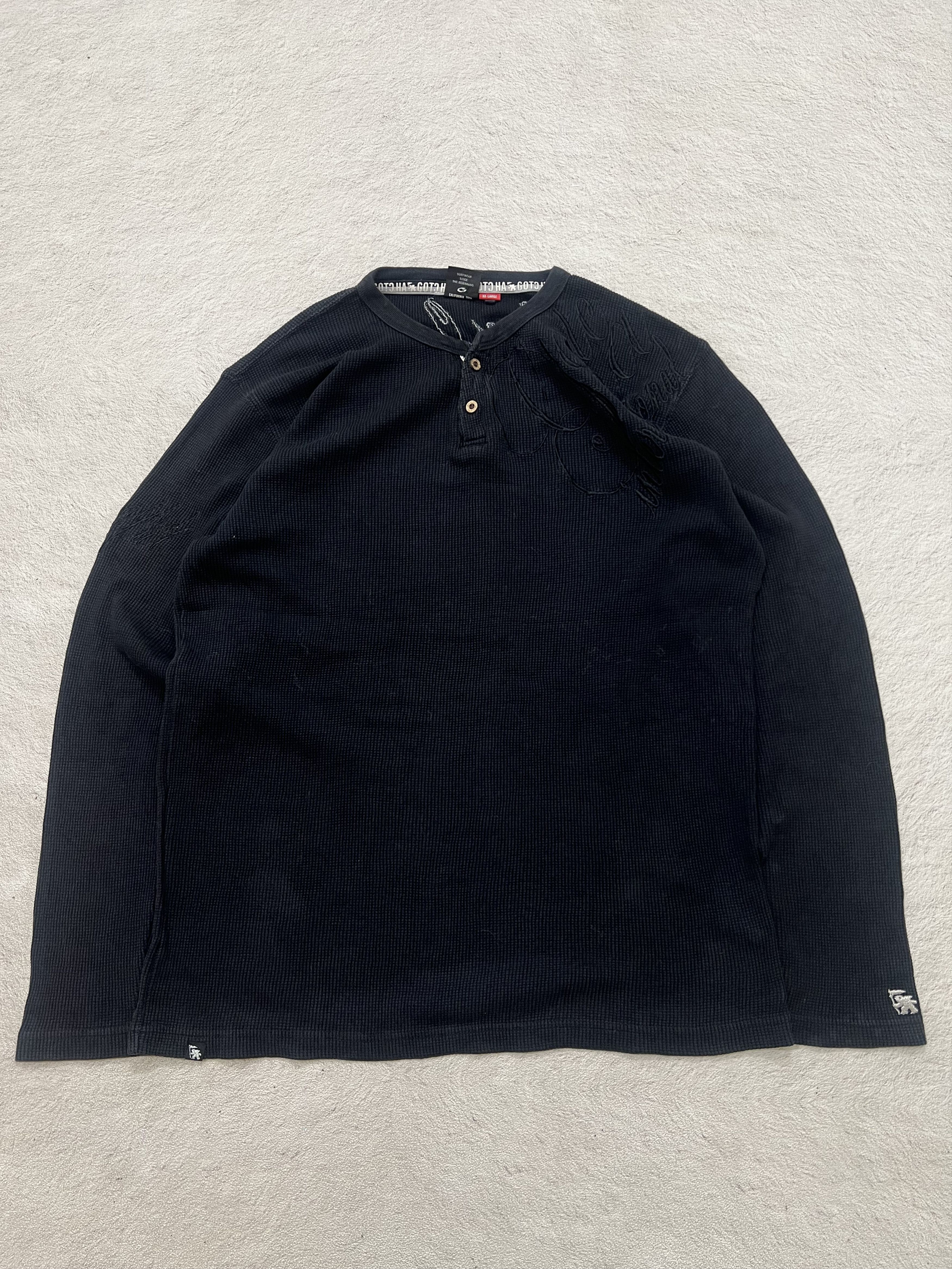 Japanese Brand 2000s Gotcha Poem Vkei Longsleeve Thermal y2k Lgb Ifsix Size US L / EU 52-54 / 3 - 1 Thumbnail