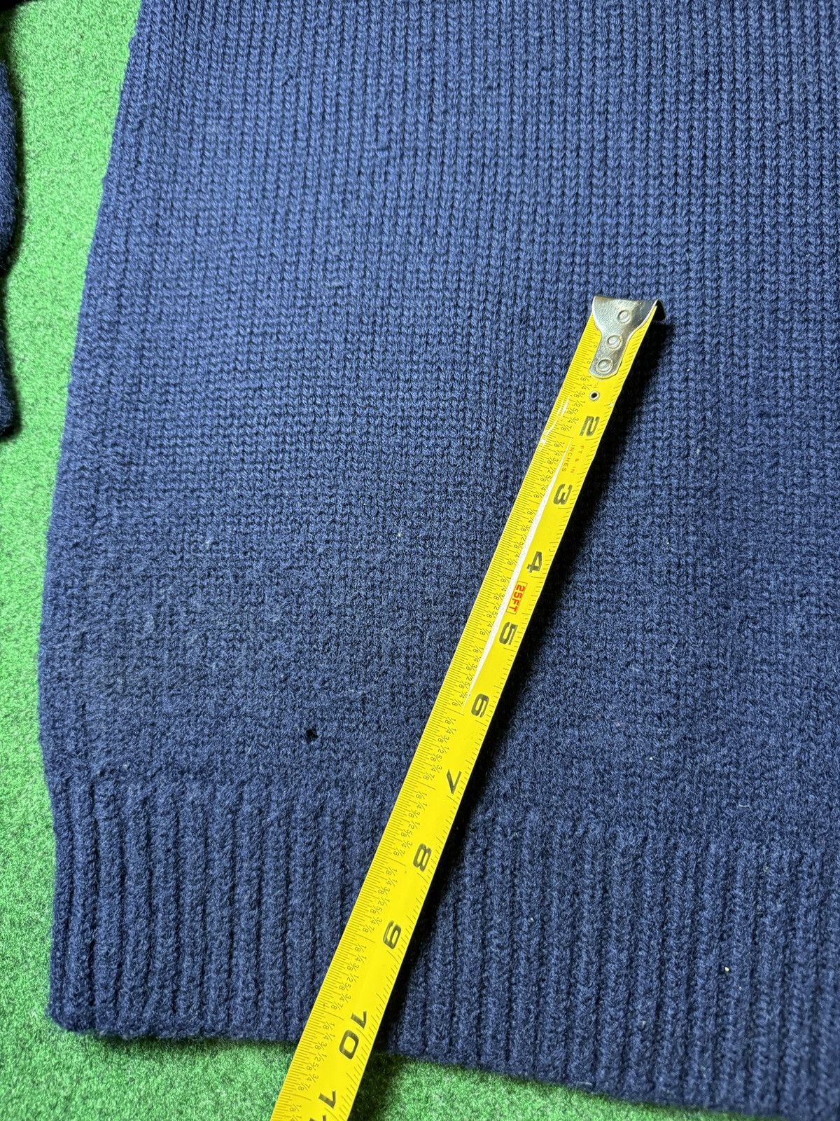 Vintage × Woolrich Woolen Mills Vtg 90s Woolrich Wool Large Slim Fit Navy Pullover Sweater Size US L / EU 52-54 / 3 - 6 Thumbnail