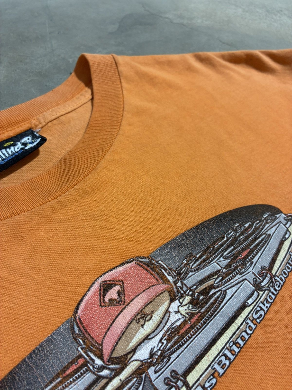 Blind Skateboards Vintage Blind Skateboards Ronnie Creager Orange T Shirt XL Size US XL / EU 56 / 4 - 6 Thumbnail