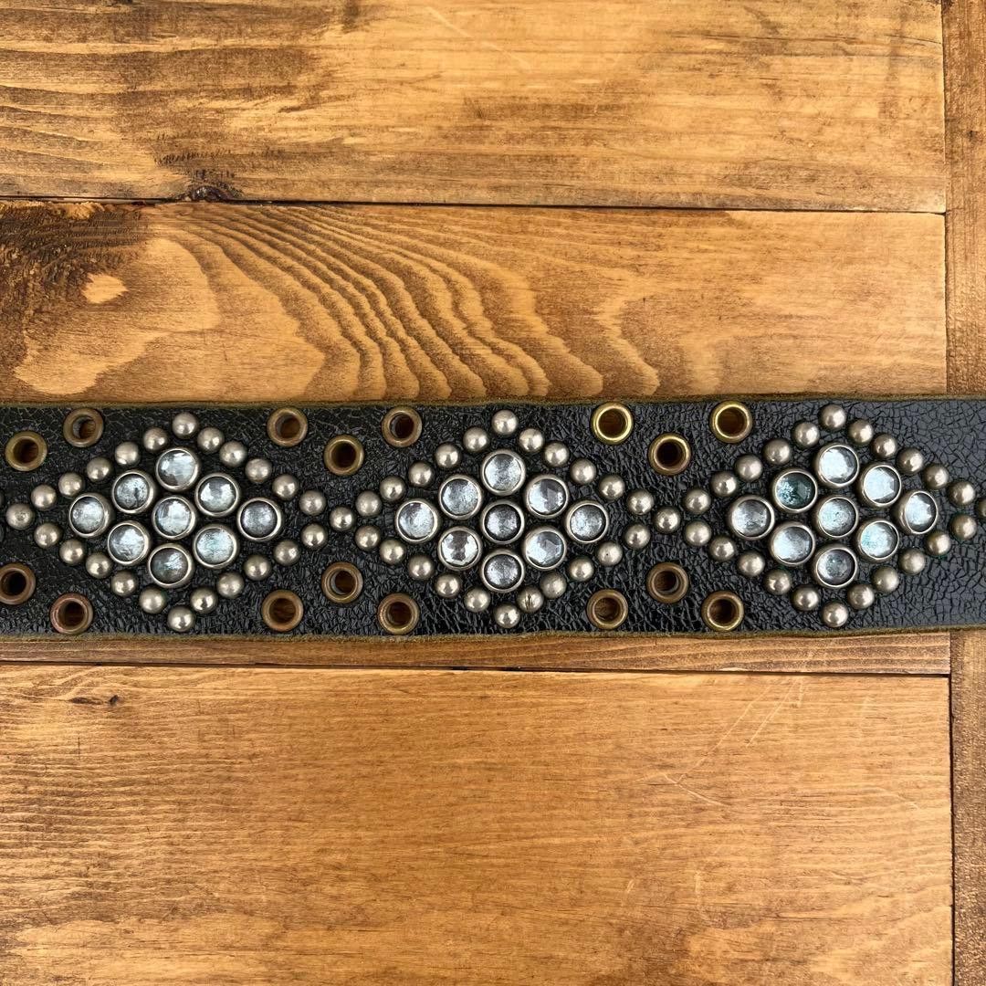 Hysteric Glamour Baltazar Studded Crystal Leather Belt Size ONE SIZE - 5 Thumbnail