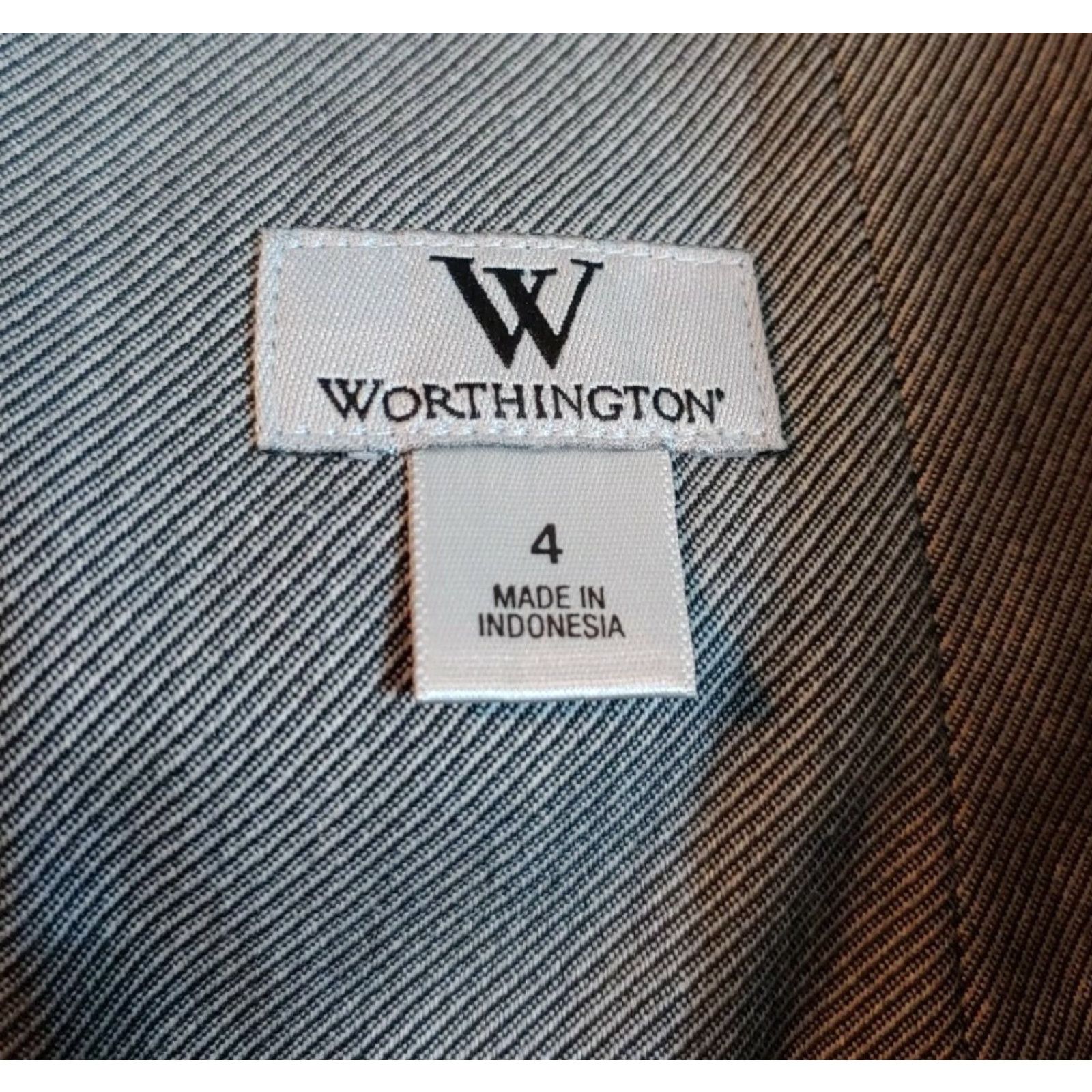 Worthington Worthington Skirt Womens 4 Long Pencil Lined Front Slit Back Zip Gray Twill Size 27" / US 4 / IT 40 - 6 Thumbnail