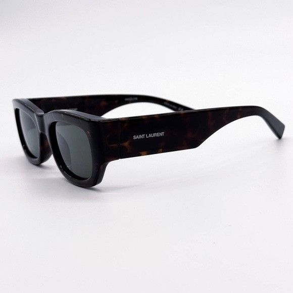 Saint Laurent Paris NEW SAINT LAURENT SL 713 002 SQUARE HAVANA GREY WOMEN SL713 Size ONE SIZE - 6 Thumbnail