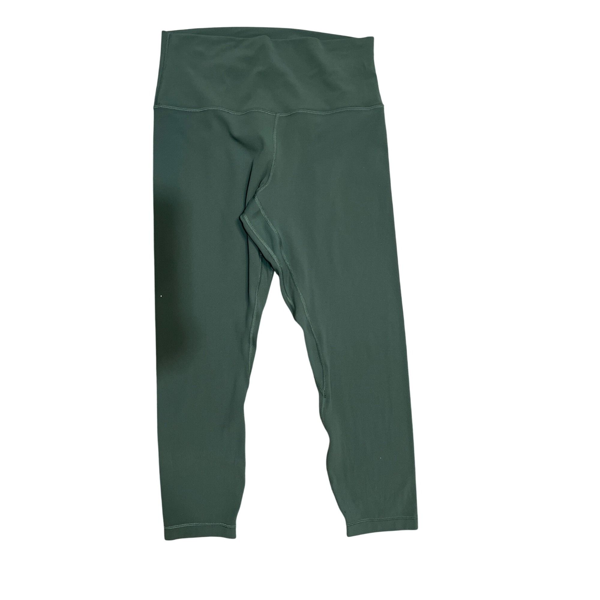 Lululemon 𝓛𝓾𝓵𝓾𝓵𝓮𝓶𝓸𝓷 Women's High-Rise Green Cropped Leggings Size 32" / US 10 / IT 46 - 4 Thumbnail