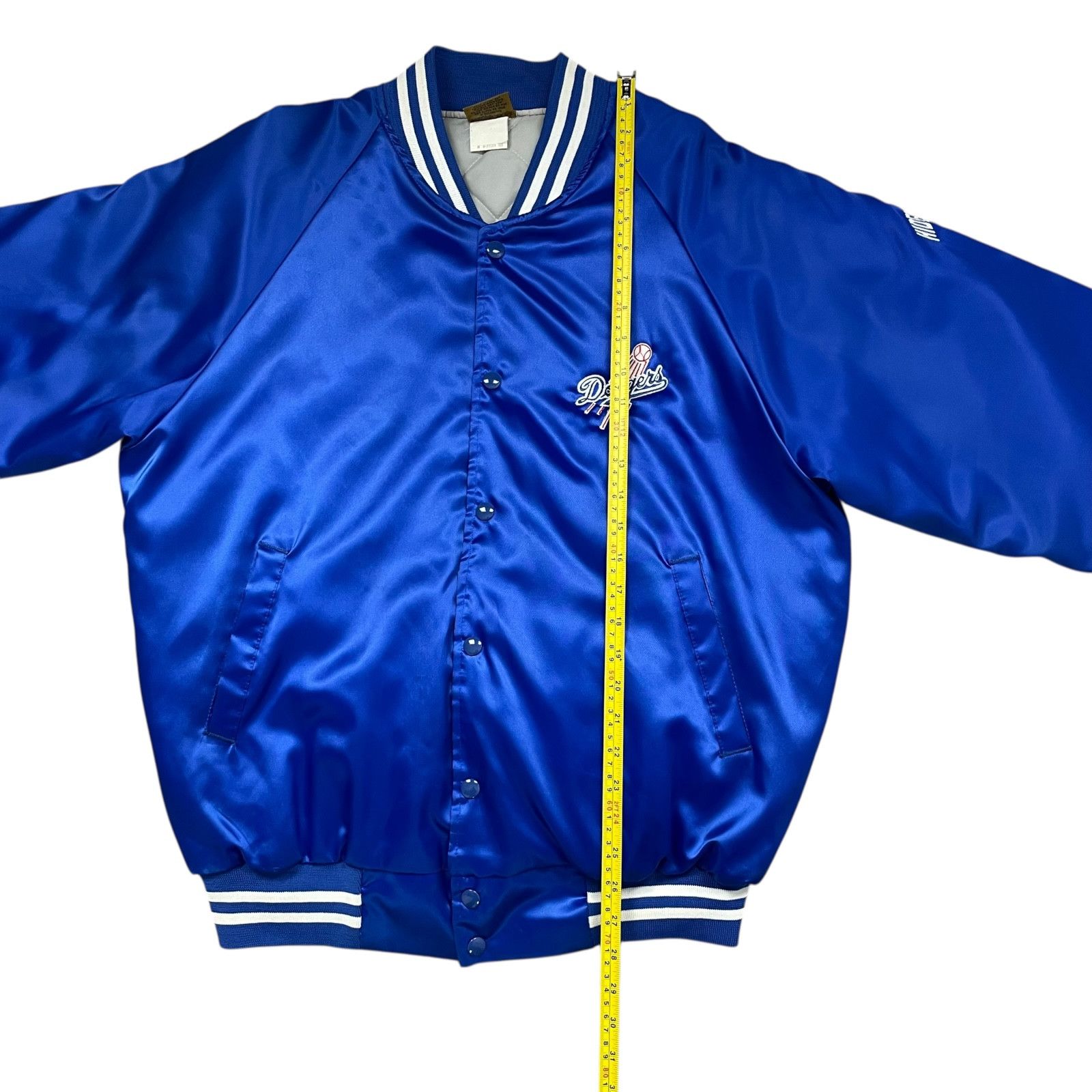 MLB VTG 90s LOS ANGELES DODGERS NUTMEG HIDEO NOMO SATIN JACKET Size US L / EU 52-54 / 3 - 8 Thumbnail