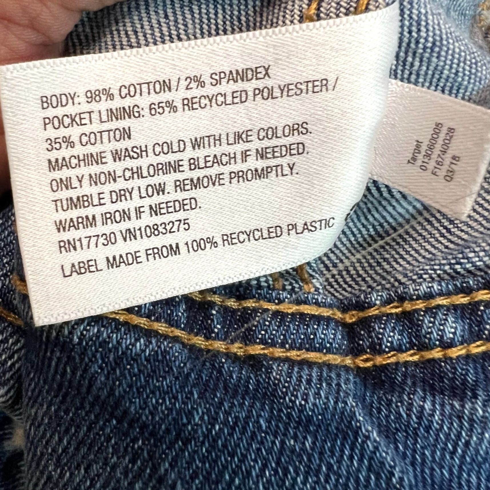 Vintage Universal Thread Freeborn Distressed Denim Jacket Teens XL Blue Casual Biker Mens Size 40" / US 18 - 7 Thumbnail