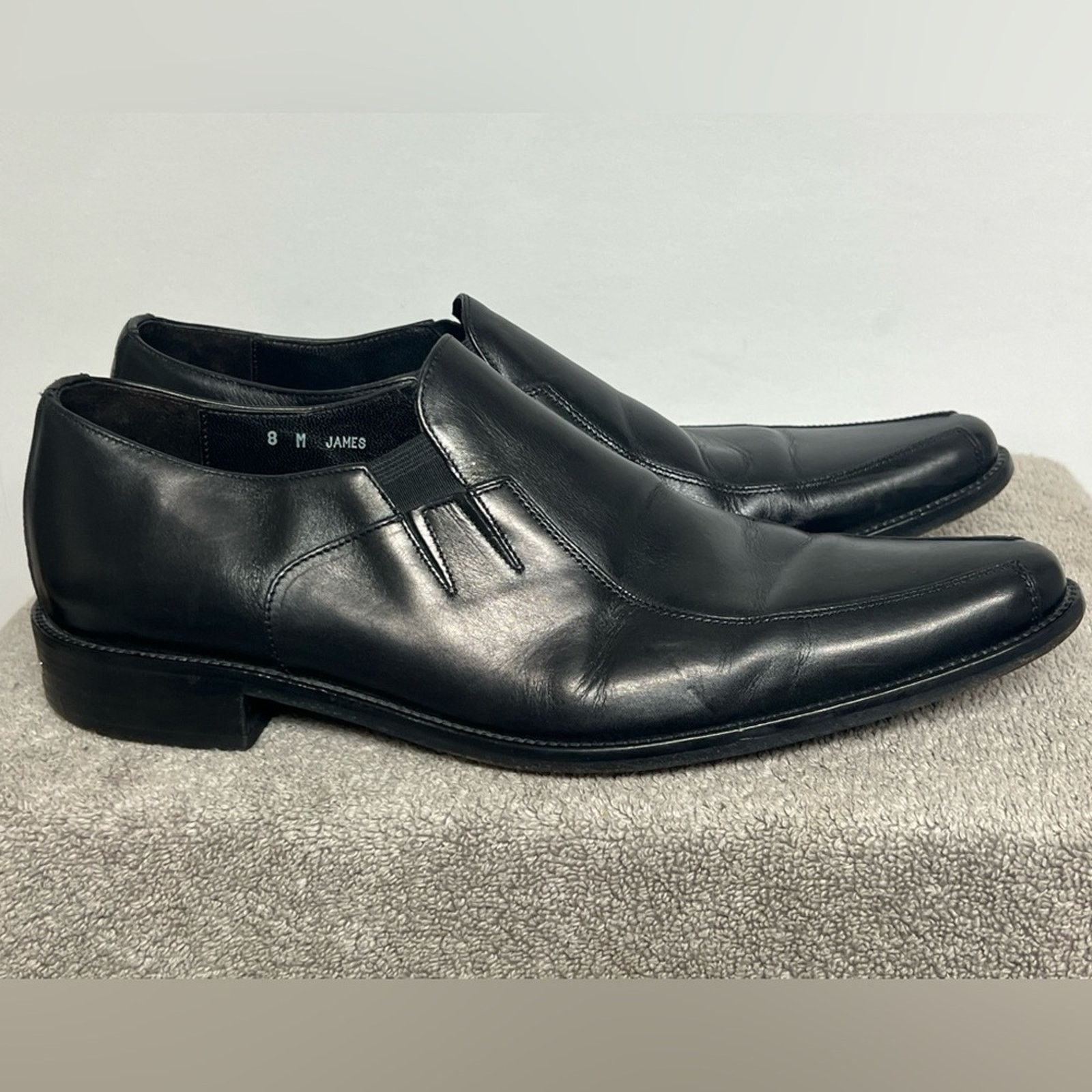 Donald Pliner Donald J Pliner Black Leather Loafers Size 8M Made In Italy Size US 8 / EU 41 - 6 Thumbnail