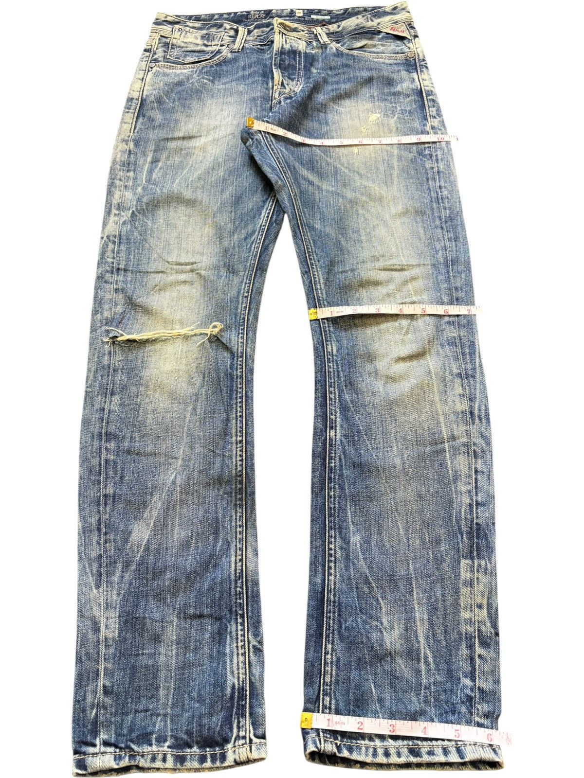 Replay Vintage Replay Leena Faded Wash Distressed Jeans Size 30" / US 8 / IT 44 - 8 Thumbnail