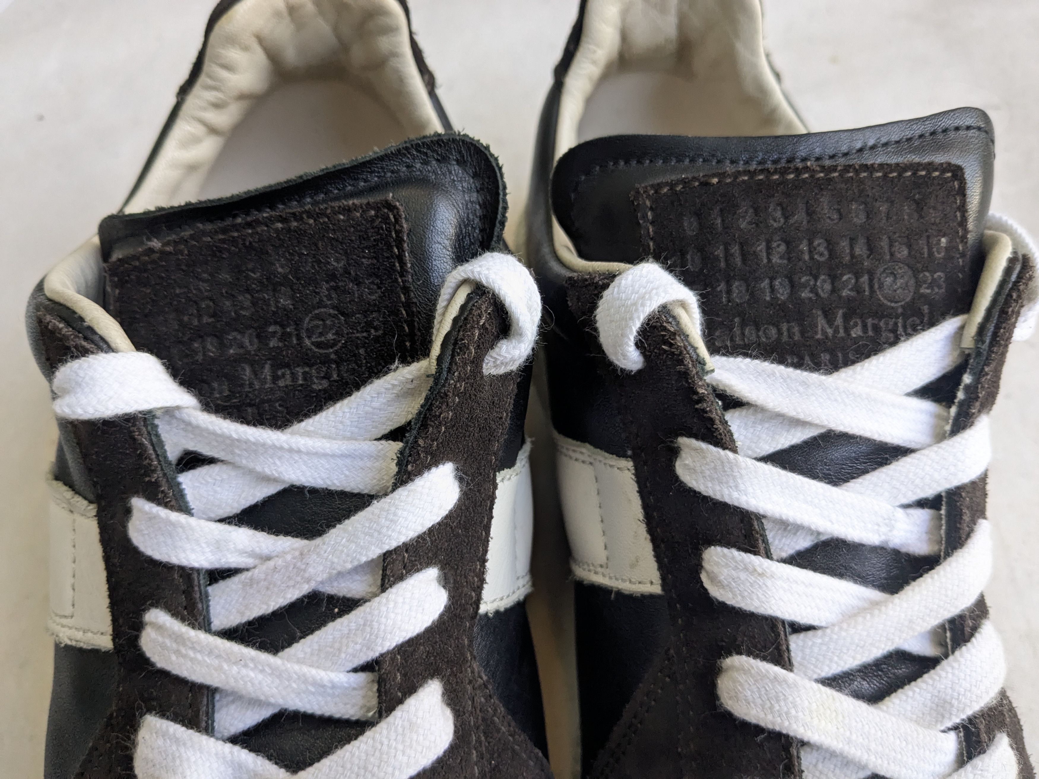 Maison Margiela Maison Margiela Gat Sneaker Low Black White 40 7 Suede Size US 7 / EU 40 - 2 Thumbnail