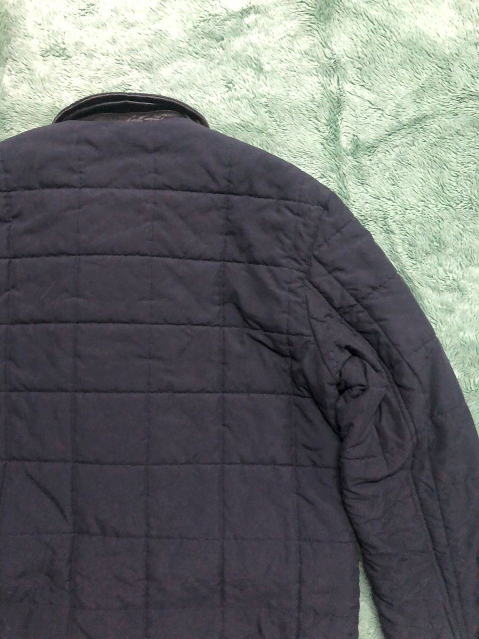 Vintage Vintage Ital Style Quilted Down Coat Jacket Leather Collar Size US XL / EU 56 / 4 - 9 Thumbnail
