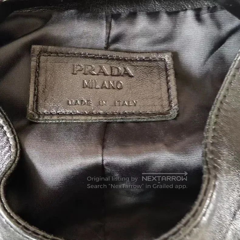 Prada PRADA Triangle Logo Leather Jacket. Size US S / EU 44-46 / 1 - 4 Thumbnail