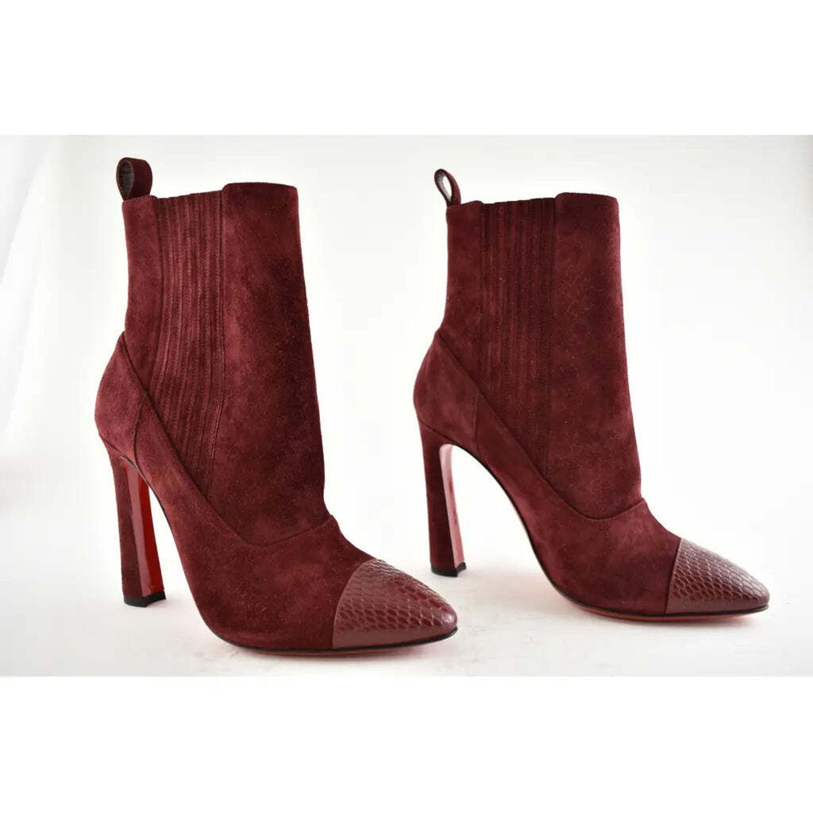 Christian Louboutin Christian Louboutin Me In The 90S 100 Tanin Red Suede Size US 7 / IT 37 - 4 Thumbnail