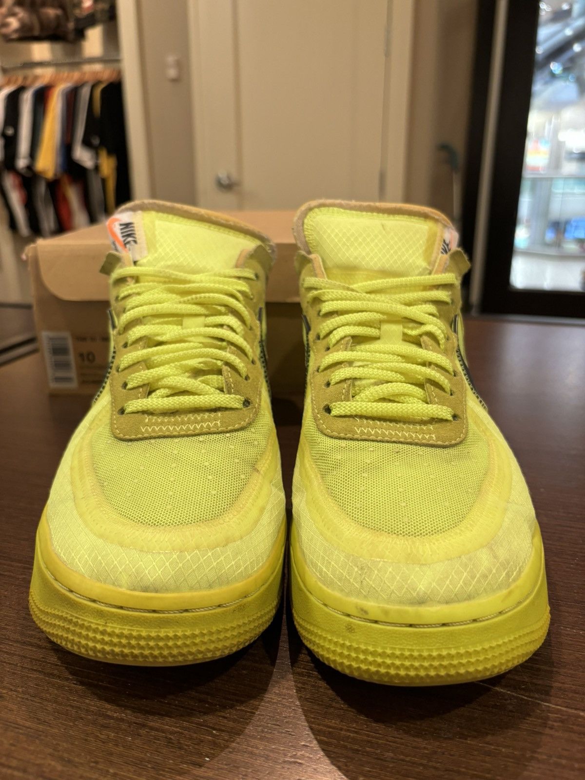 Nike × Off-White Nike Air Force 1 Low ‘Volt’ ‘Off-White’ Size US 10 / EU 43 - 5 Thumbnail