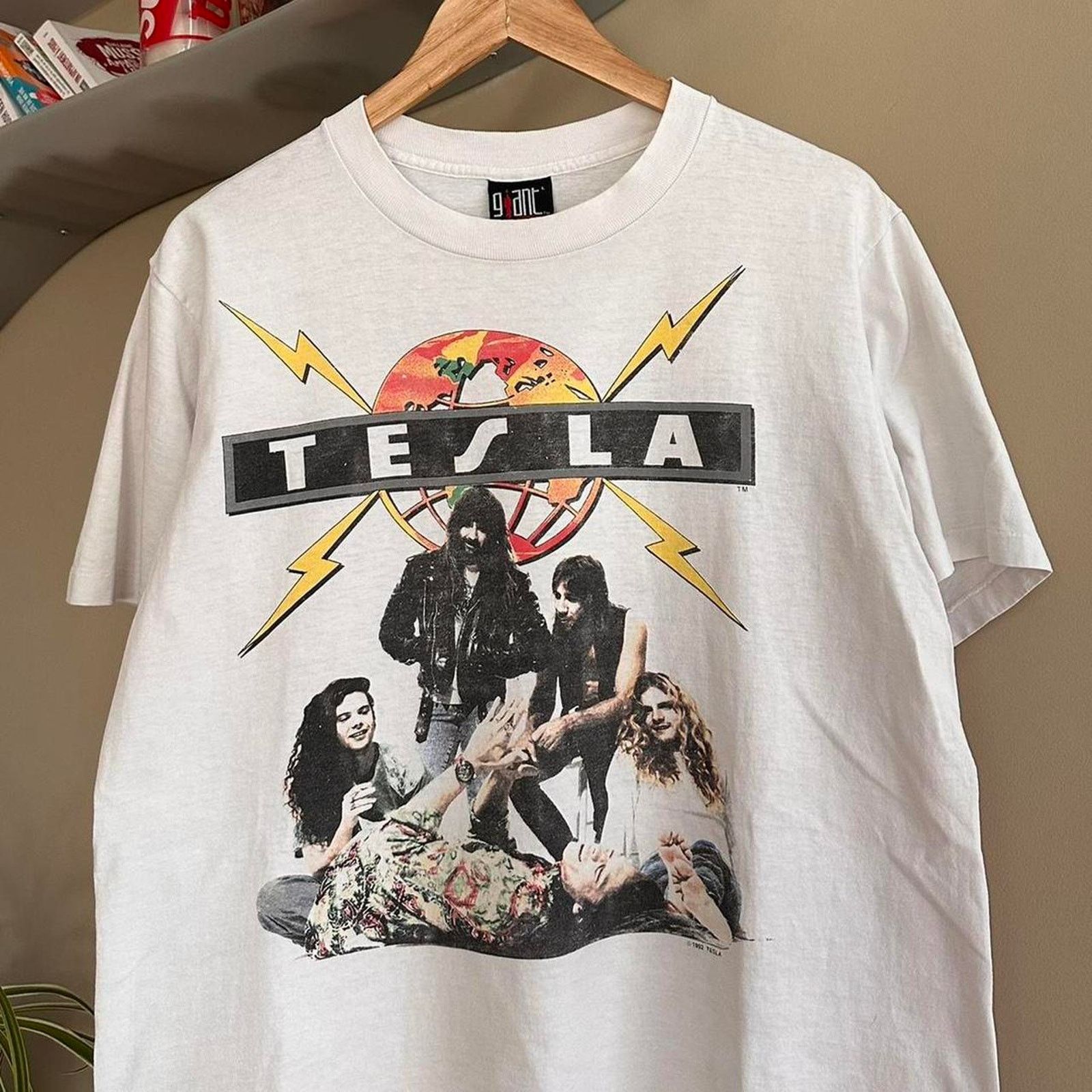 Band Tees × Vintage Vintage 1992 Tesla Band Shirt Size US L / EU 52-54 / 3 - 2 Thumbnail