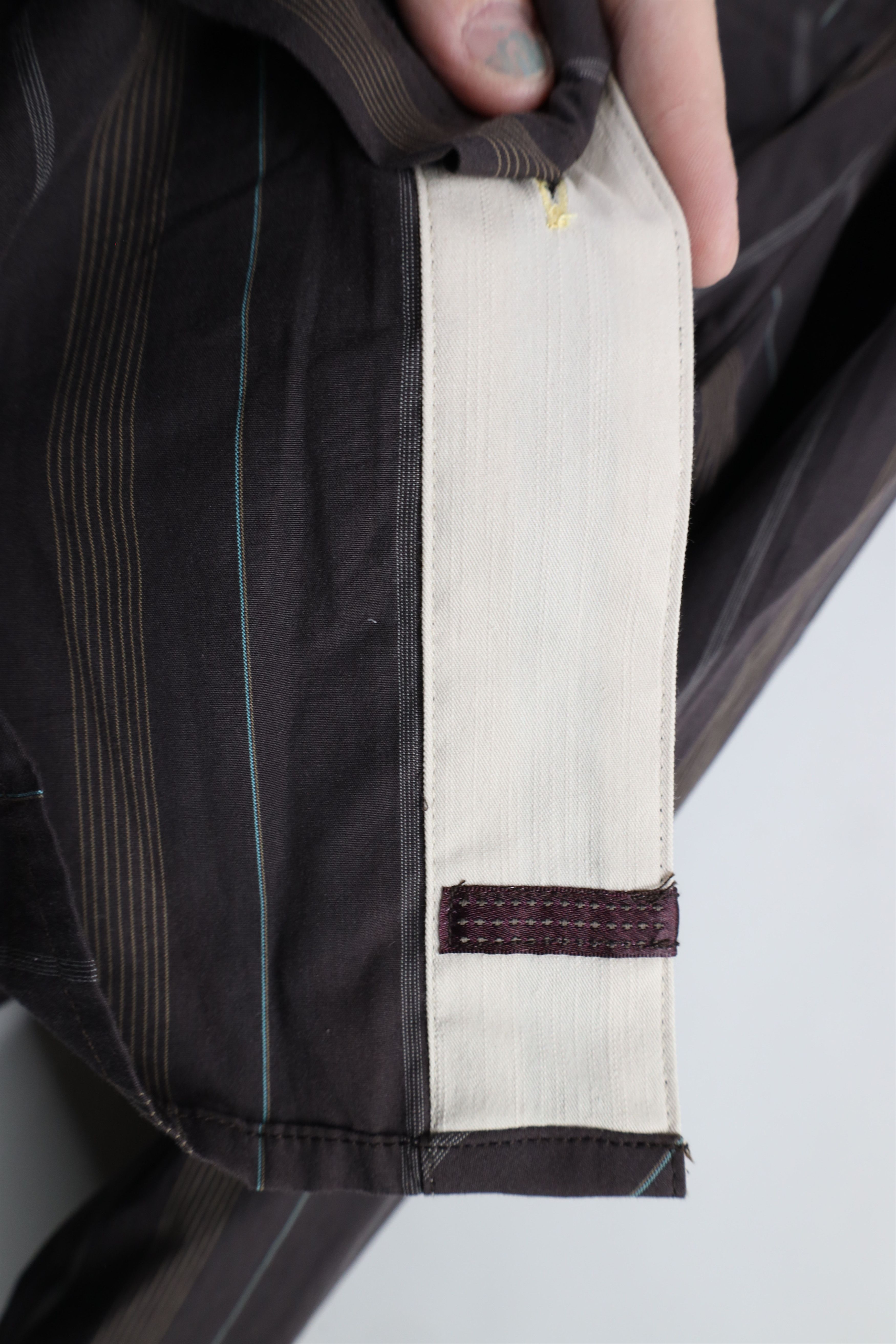 Merrell × Vintage New Merrell Power Pin Striped Collared Button Shirt Brown Size US L / EU 52-54 / 3 - 9 Thumbnail