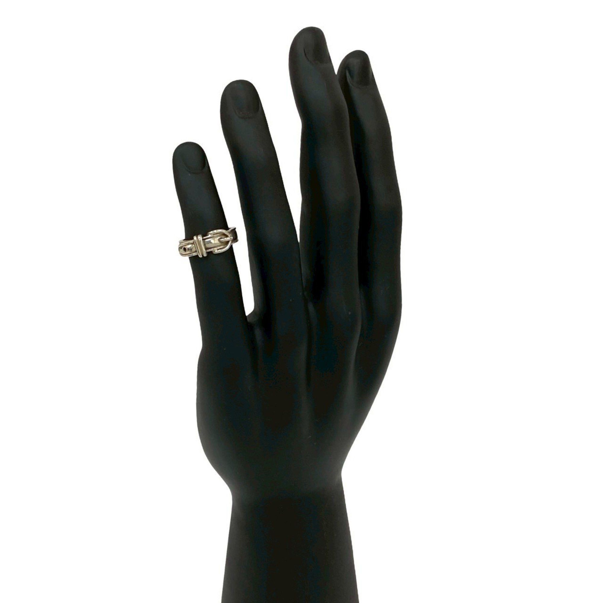 Hermes HERMES Santur Silver 925 Belt Ring, Size 8, Women's, Silver, 62422 Size ONE SIZE - 1 Thumbnail