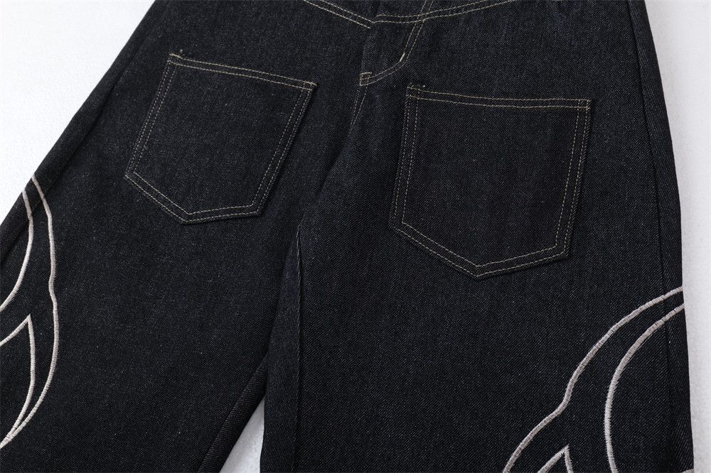 Jean Men's loose wide-leg totem embroidered scimitar jeans Size US 32 / EU 48 - 5 Thumbnail