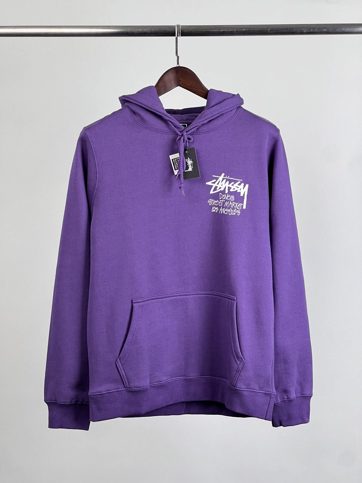 Image of Dover Street Market x Stussy Dsm La Hoodie S in Purple, Men's (Size Small)