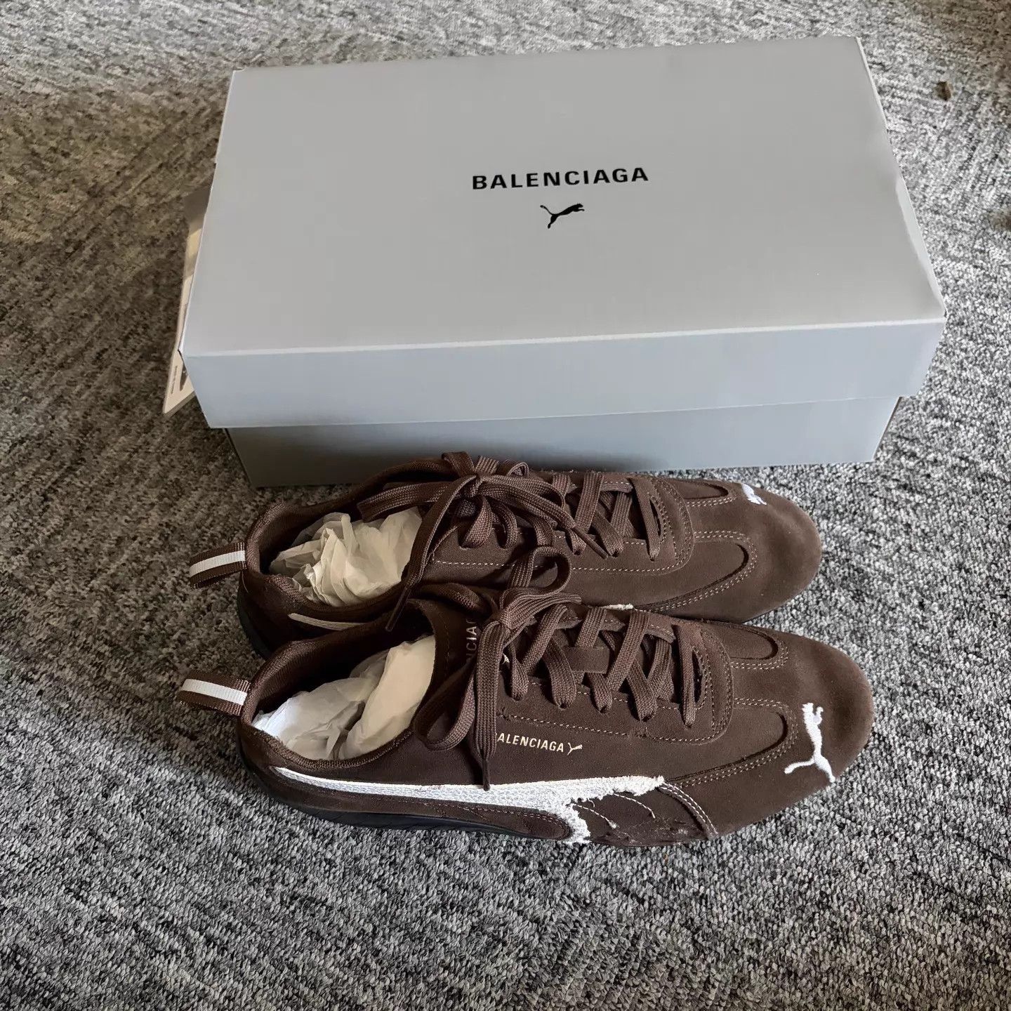 Puma PUMA x Balenciaga Speedcat Brown Distressed 42 New Size US 9 / EU 42 - 1 Thumbnail
