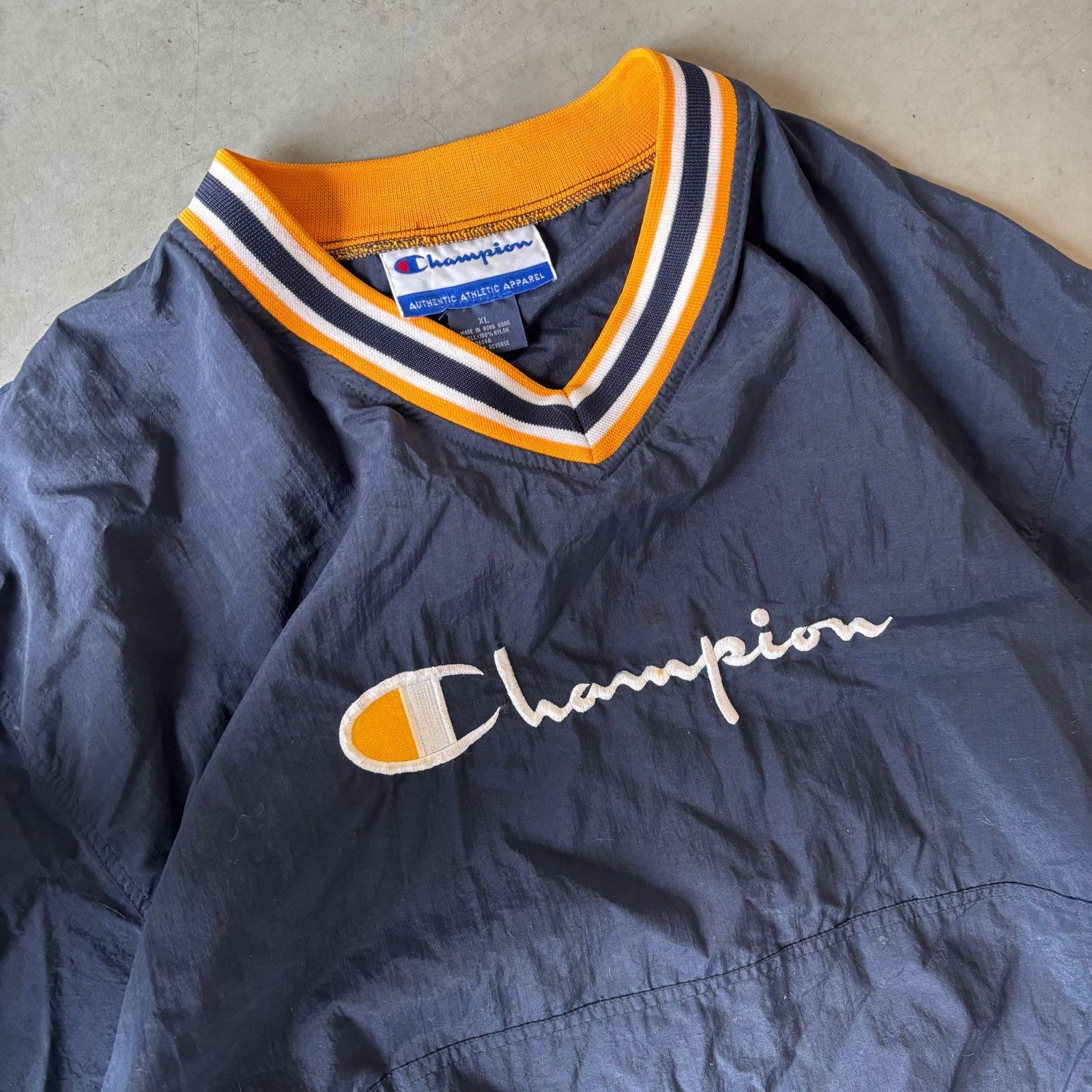 Champion vintage champion embroidered pullover windbreaker Size US XL / EU 56 / 4 - 2 Thumbnail