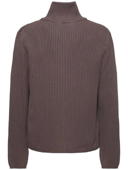 Our Legacy o1lsvrm0425 Navigator Cotton Knit Polo in Brown Size US XL / EU 56 / 4 - 2 Thumbnail