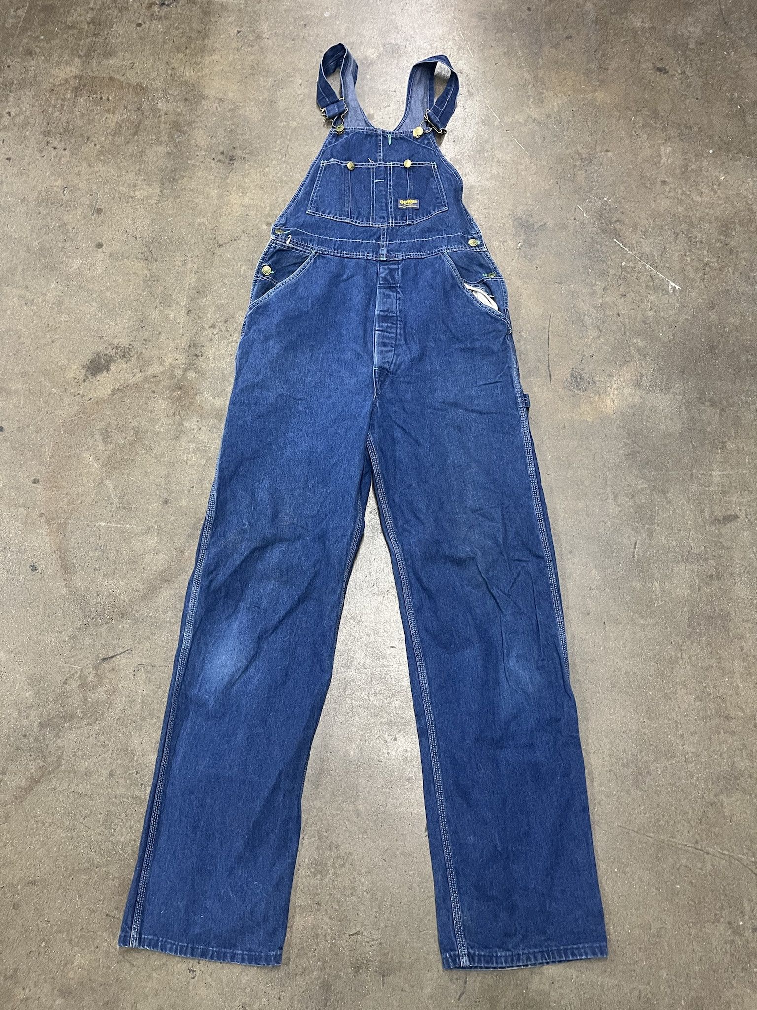 Oshkosh × Vintage Vintage 1990s Osh Kosh Dark Wash Denim Overalls Size 35 Size US 35 - 1 Thumbnail