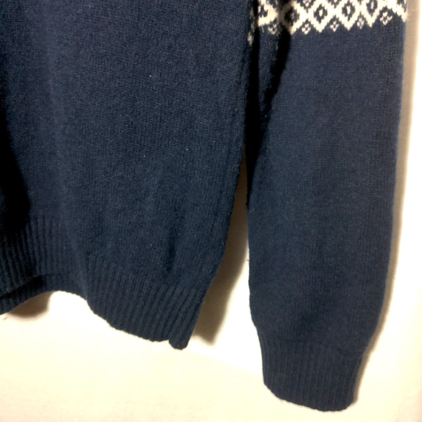 Lindbergh Lindbergh Sweater Pullover Women M Navy Blue White Fair Isle Nordic Wool Blend Knit Round Neck Long Sleeve Casual Size M / US 6-8 / IT 42-44 - 7 Thumbnail