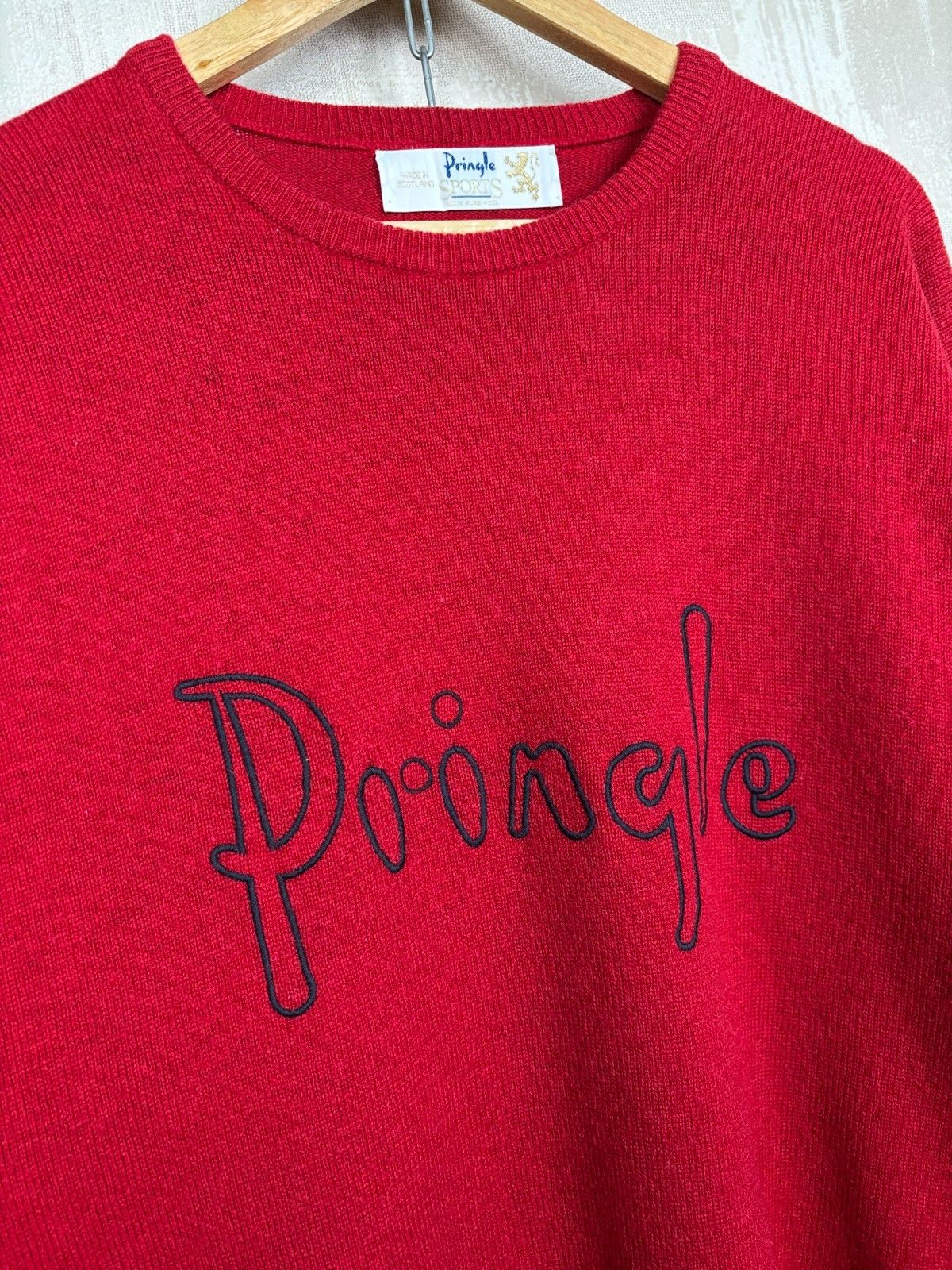 Pringle Of Scotland Vintage Pringle Sports Made Scotland Wool Crew Neck Sweater Size US XL / EU 56 / 4 - 4 Thumbnail